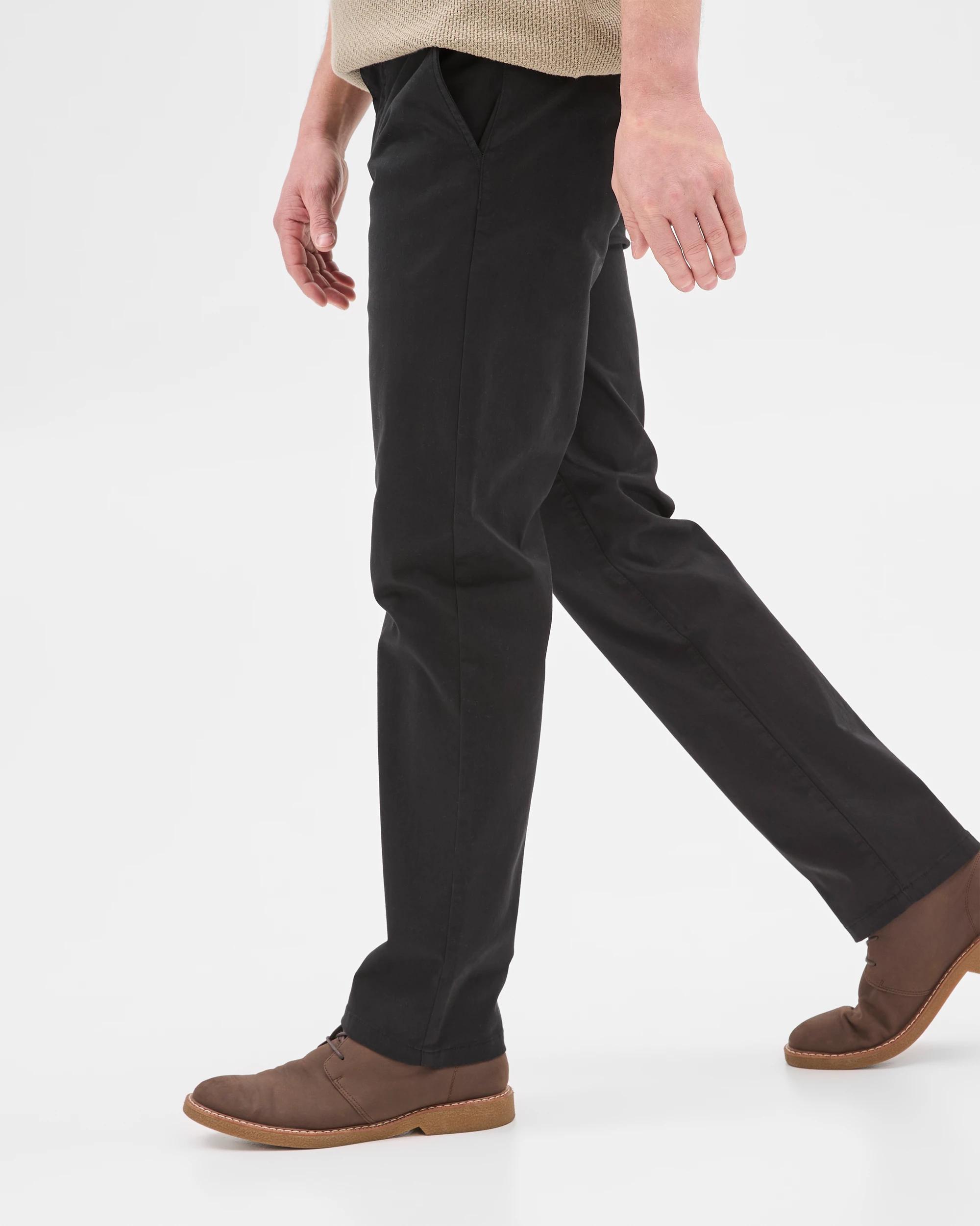3 Target Man Australian Cotton Straight Chino Pants BLACK, 3 of 6