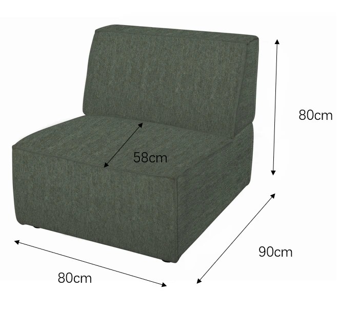 9 Jax Block Lounge Chair - Green, 9 of 9