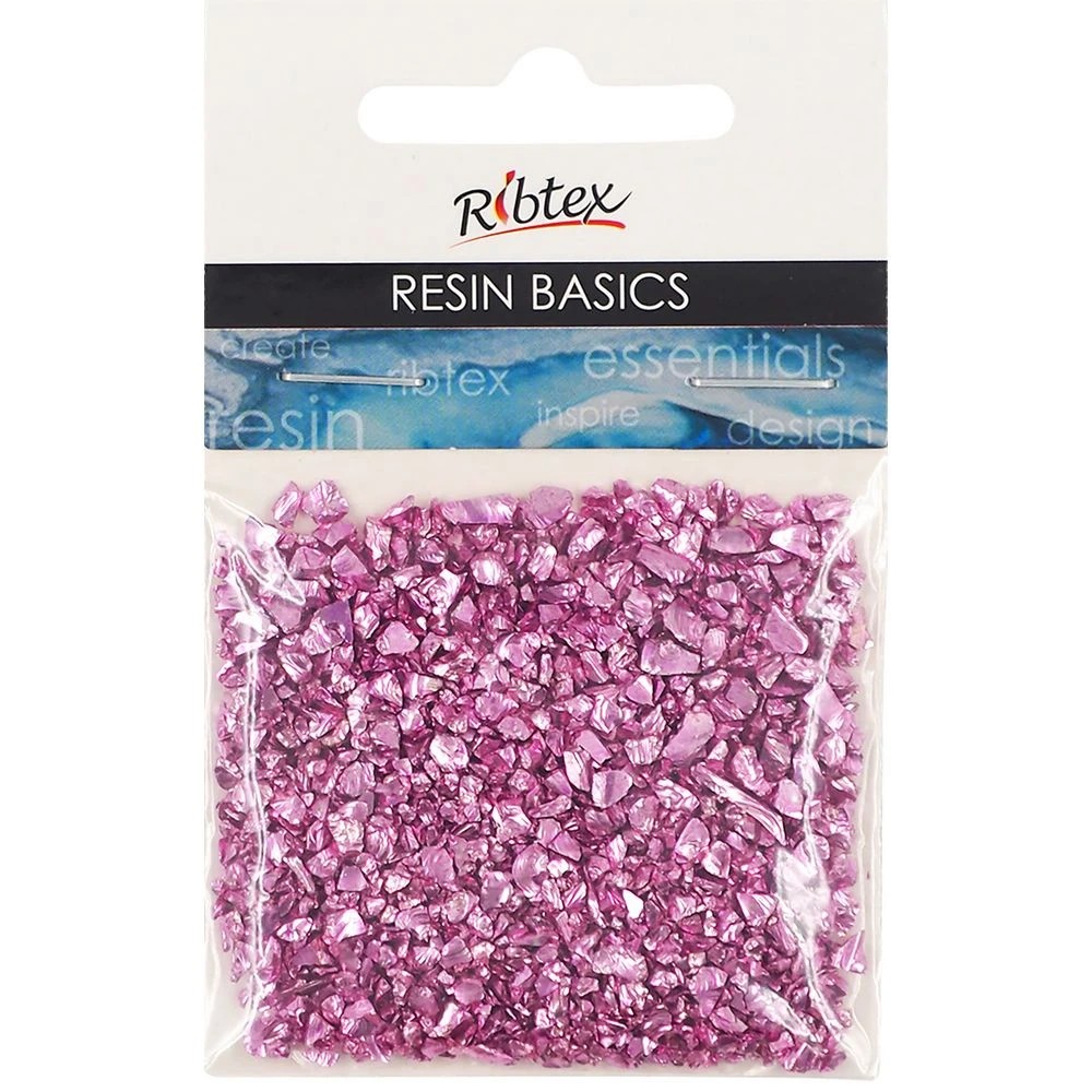 1 UV Resin Glass Metal Chips 15g Pink, 1 of 1