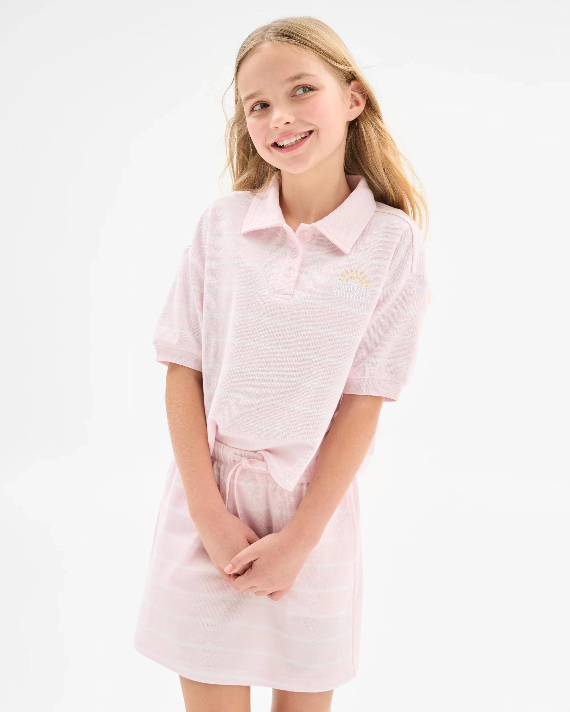 1 Target Australian Cotton Blend Polo Top CRADLE PINK, 1 of 7