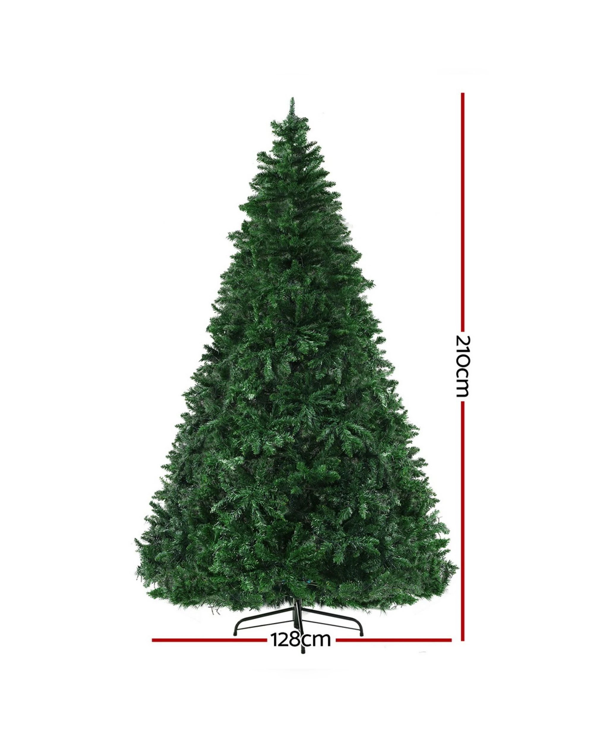2 Jingle Jollys Christmas Tree 2.1m Xmas Tree Decoration 9 Light Modes Dual Colour
 - Green, 2 of 3