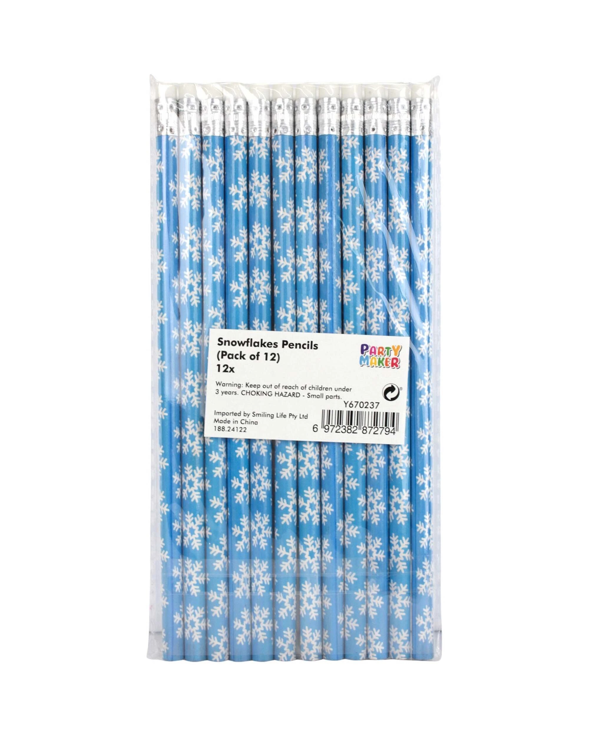 2 Party Maker Snowflake Lead Pencils Pack of 12 - Blue, 2 of 2