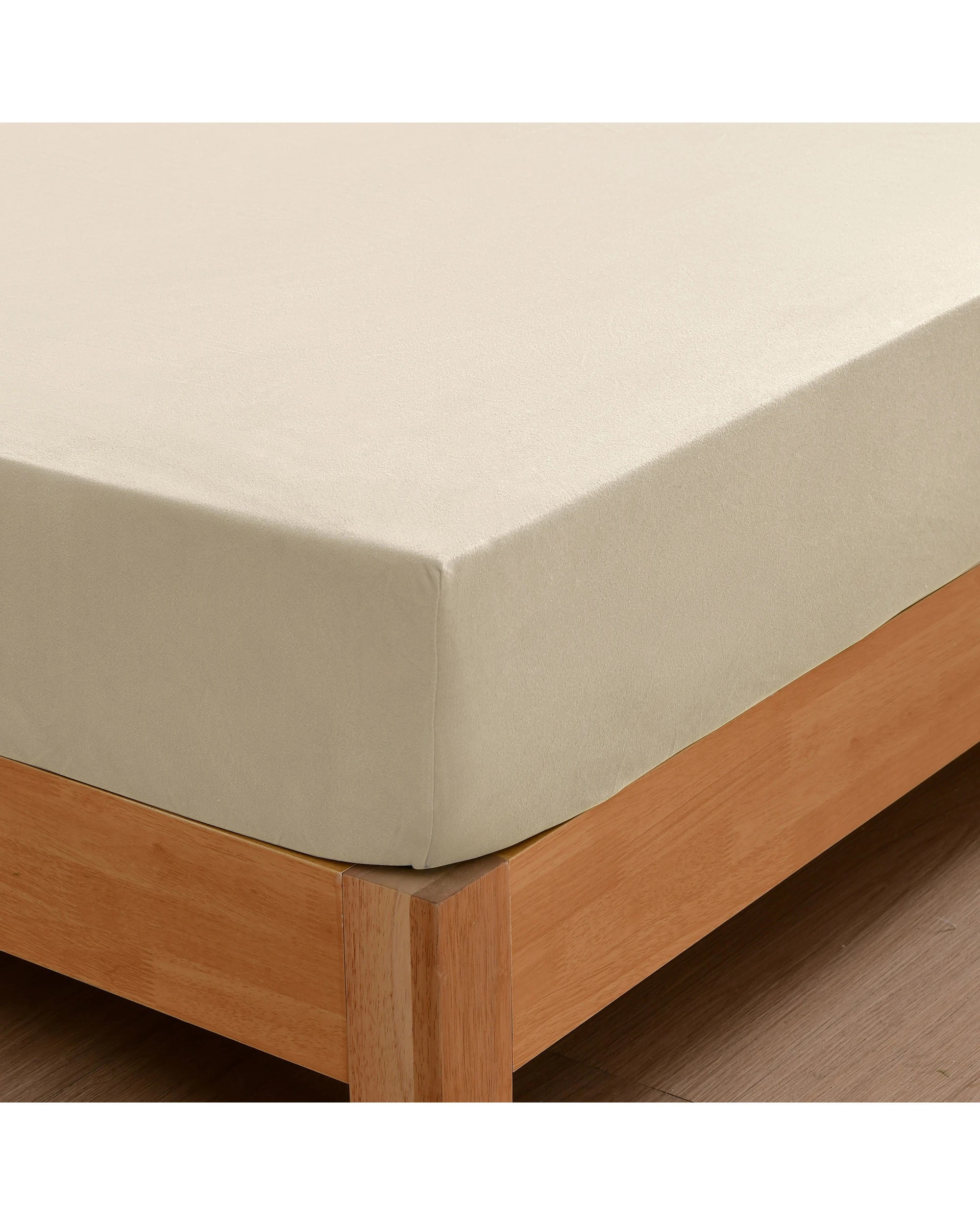 8 Dreamaker Micro Flannel Sheet Set - King Single Bed - Stone, 8 of 9