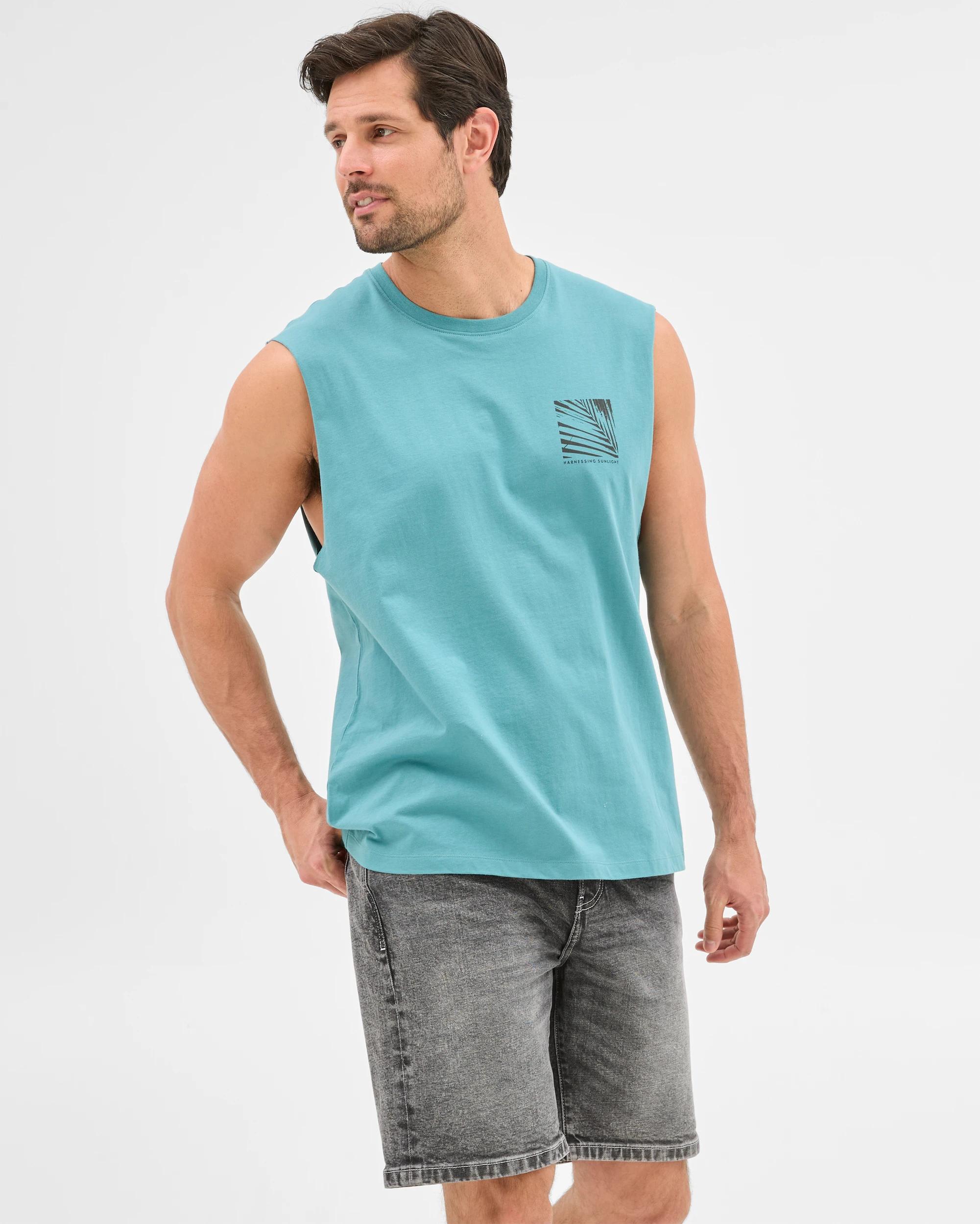 3 Target Australian Cotton Tank Top TEAL, 3 of 5