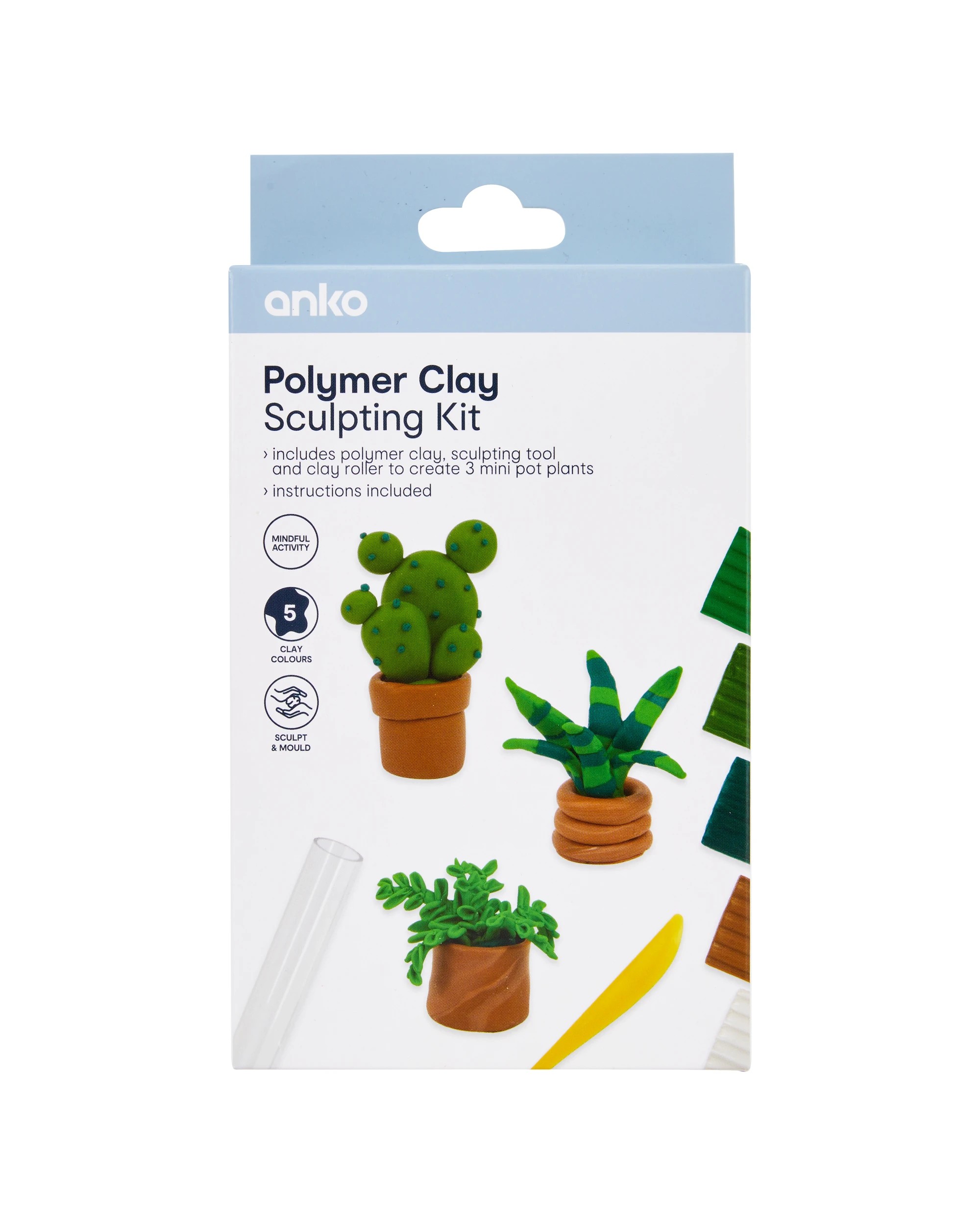 1 Polymer Clay Sculpting Kit - Plants, 1 of 3