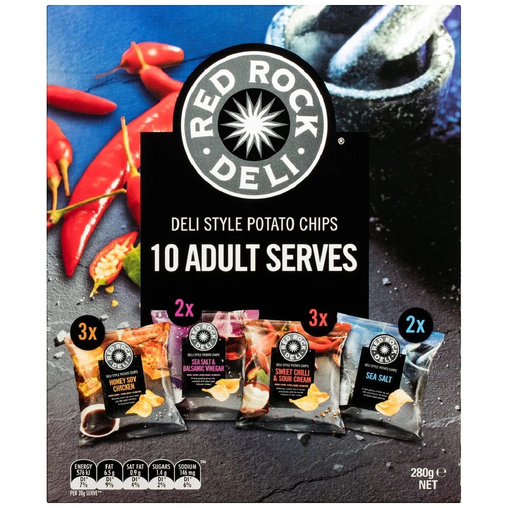 1 Red Rock Deli Chips Variety 280g 10 Pack, 1 of 8