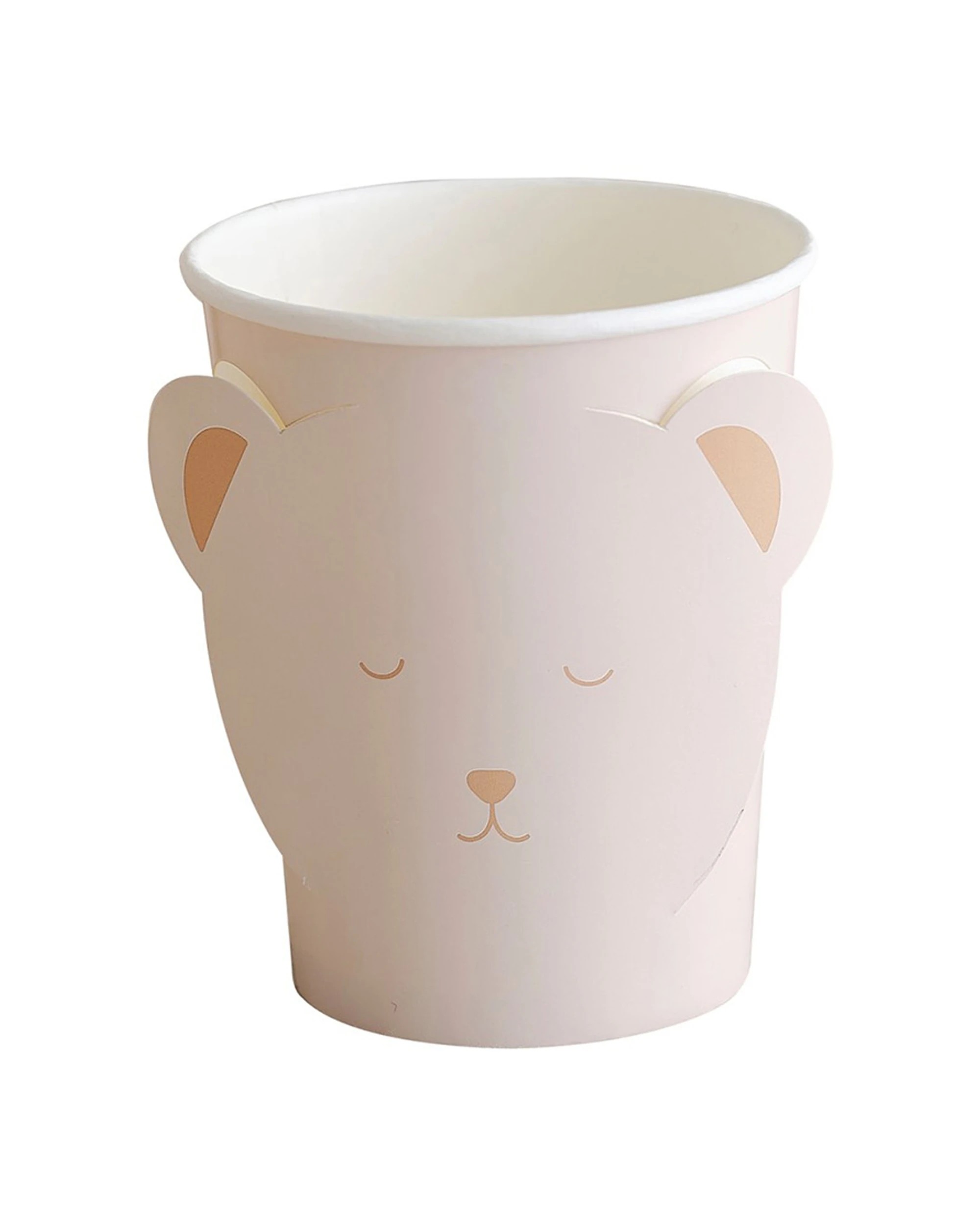1 Anagram 8pc Teddy Bear Paper Cups Set Baby Shower Party Tableware Decoration - Plain, 1 of 2