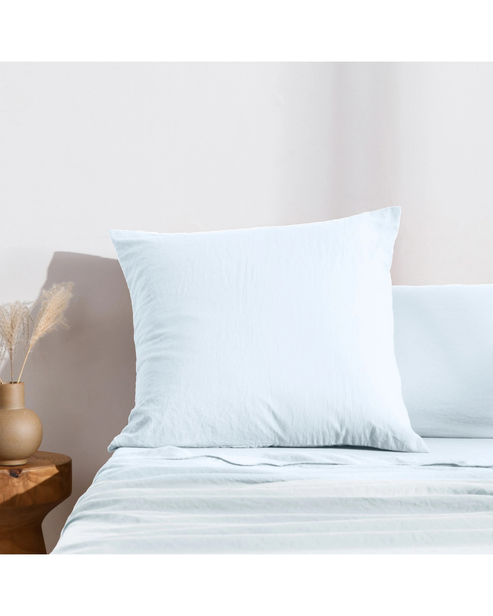 1 Dreamaker Superfine Washed Microfibre European Pillowcase - Ice Blue, 1 of 5