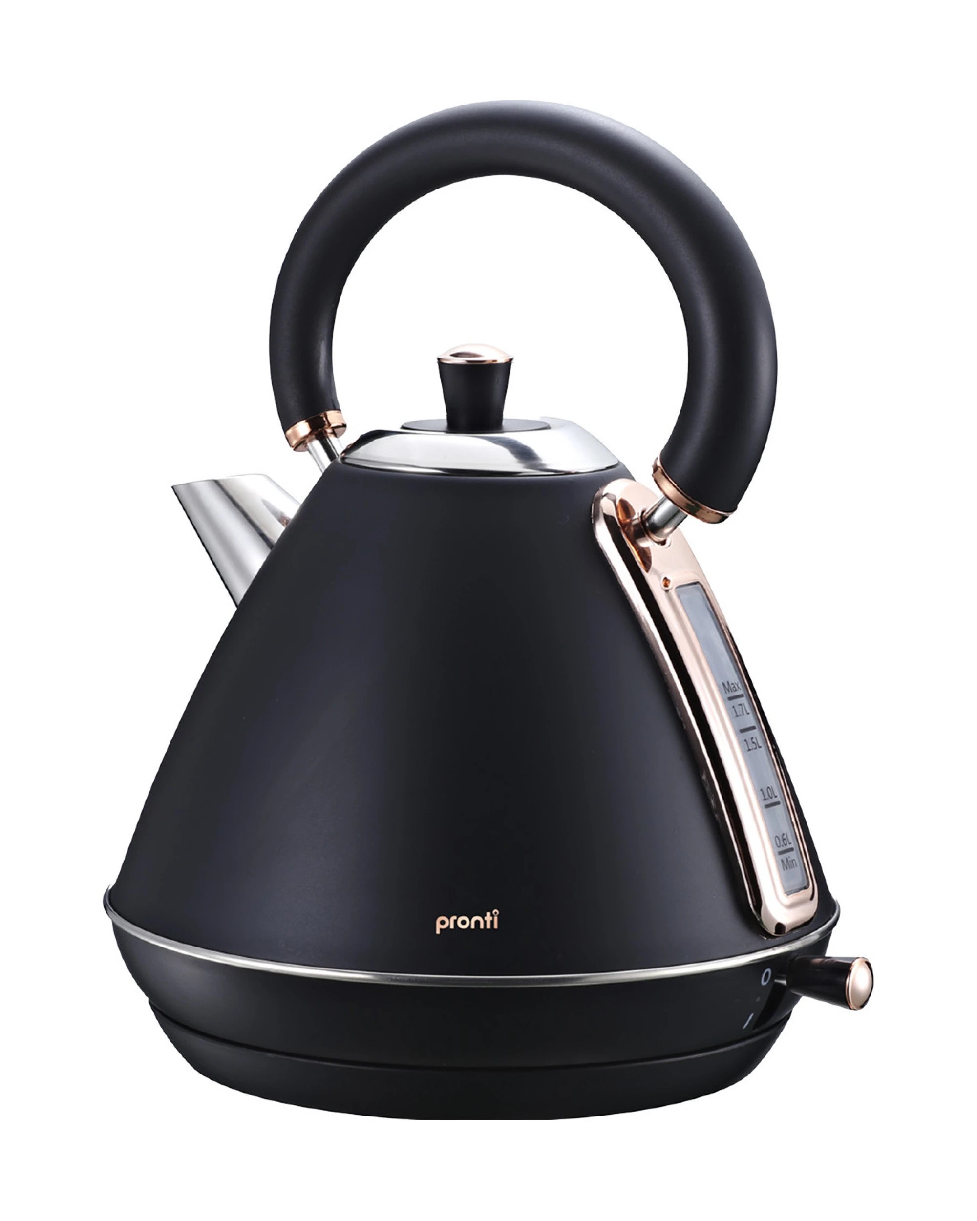 2 Pronti Rose Trim Collection Toaster And Kettle Bundle - Black, 2 of 10