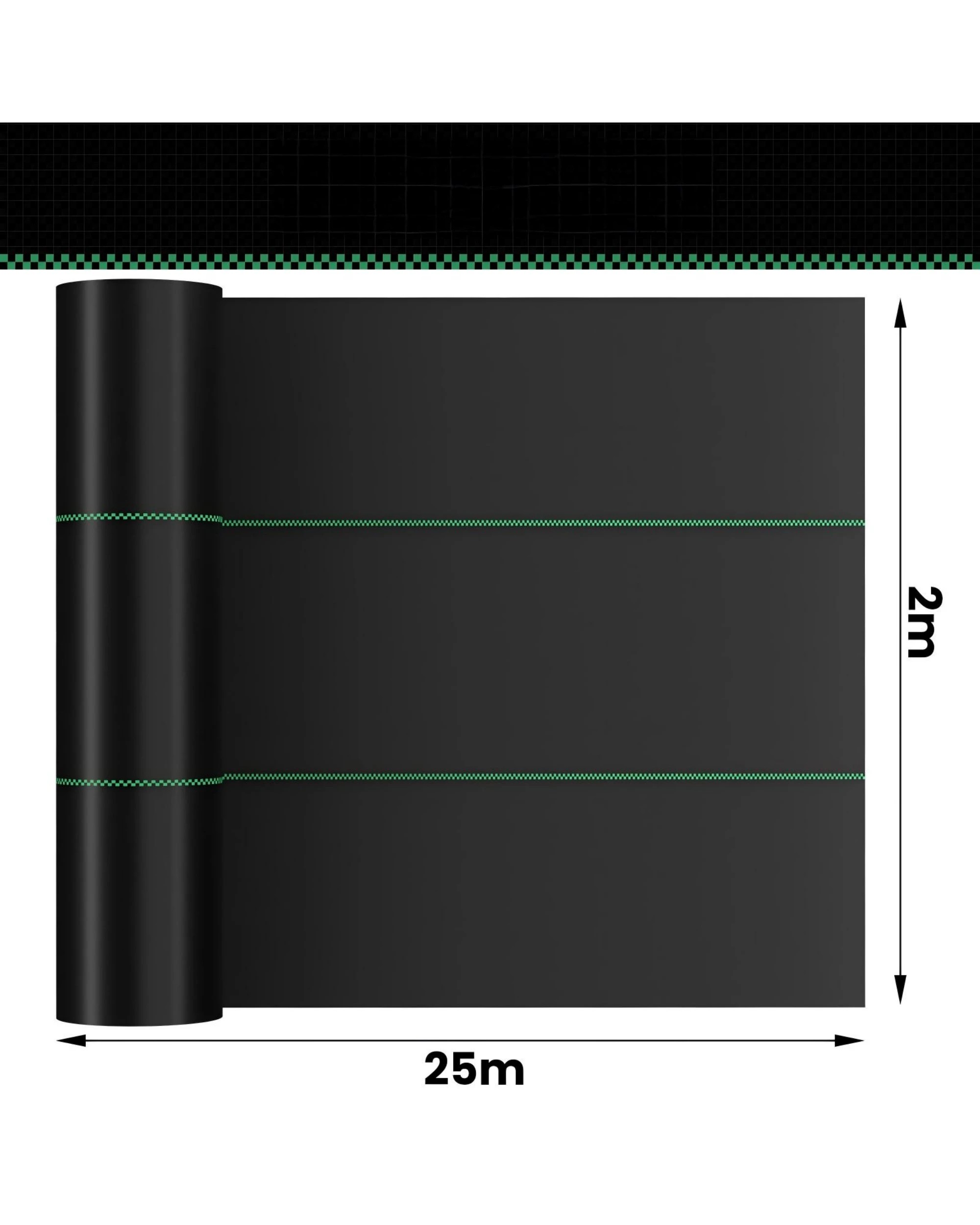 3 Advwin Weed Mat 2 x 25m Woven Ground Cover High Permeability & UV Resistant - Black, 3 of 8