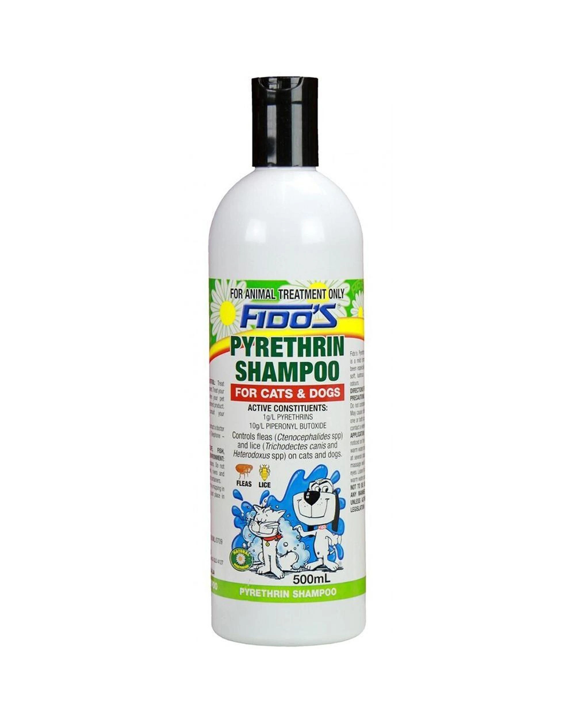 1 Fidos Pyrethrin Shampoo Dogs & Cats Grooming Shampoo 500ml, 1 of 1
