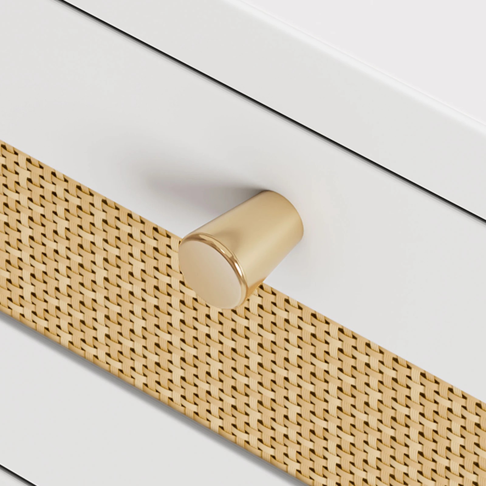 6 Alfordson 5 Chest of Drawers Rattan Storage Cabinet Dresser Tallboy - White, 6 of 10