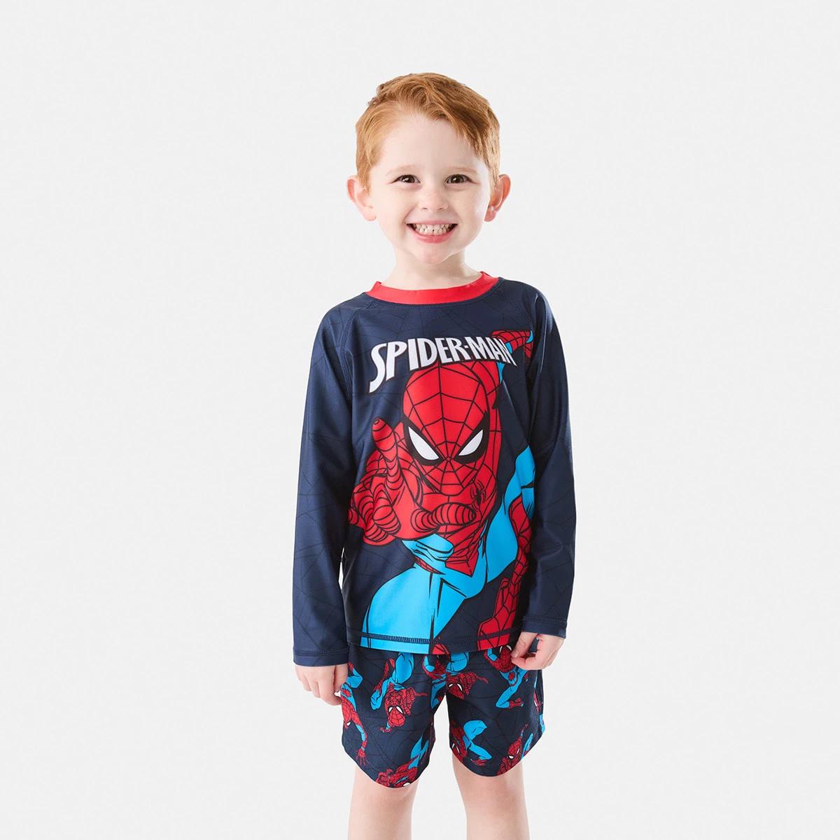 1 Spider-Man License Long Sleeve Rash Vest Spiderman, 1 of 8