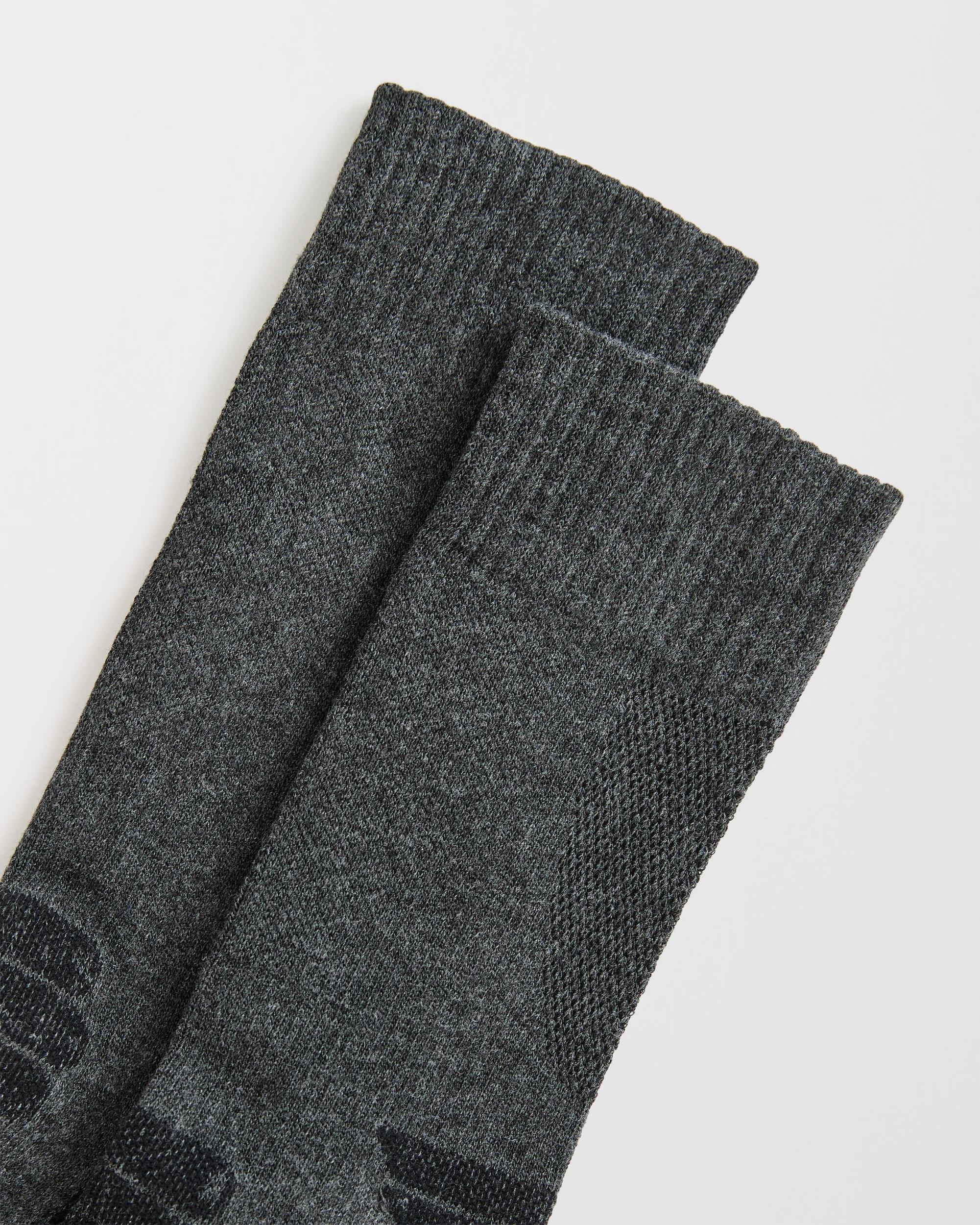 3 Graphite Bamboo Rich 2 Pack Performance Work Crew Socks CHARCOAL, 3 of 3