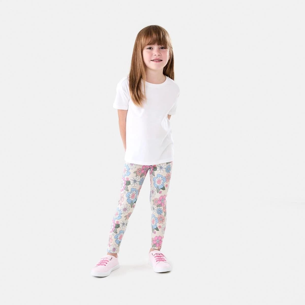 5 Printed Leggings RETRO BLOOMS CHALK, 5 of 6