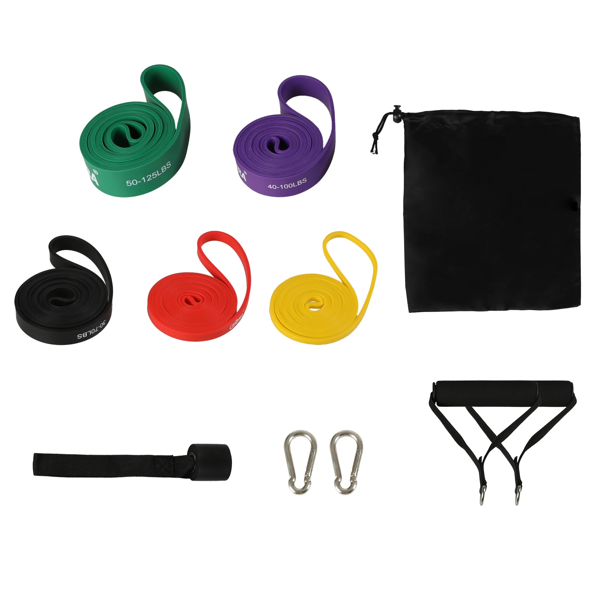 5 Centra Resistance Bands Heavy Duty Strength Fitness Exercise Loop Gym Yoga 11Pcs, 5 of 7