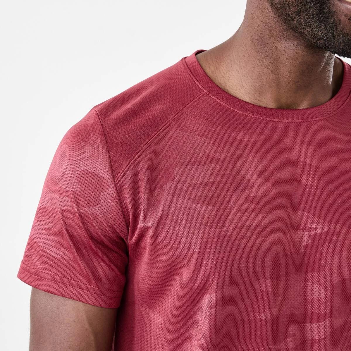 5 Active Mens Printed T-shirt EMBOSSED CAMO SOIL RED, 5 of 6