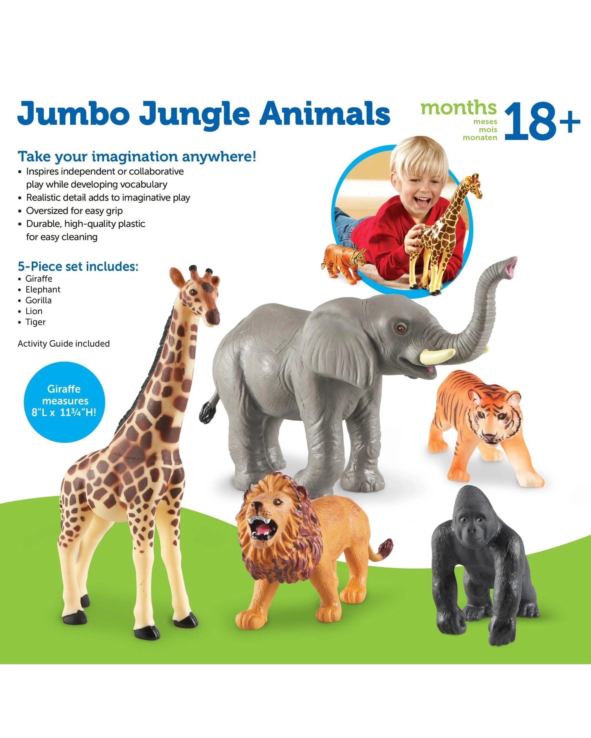 7 Learning Resources Jumbo Jungle Animals Set of 5, 7 of 7