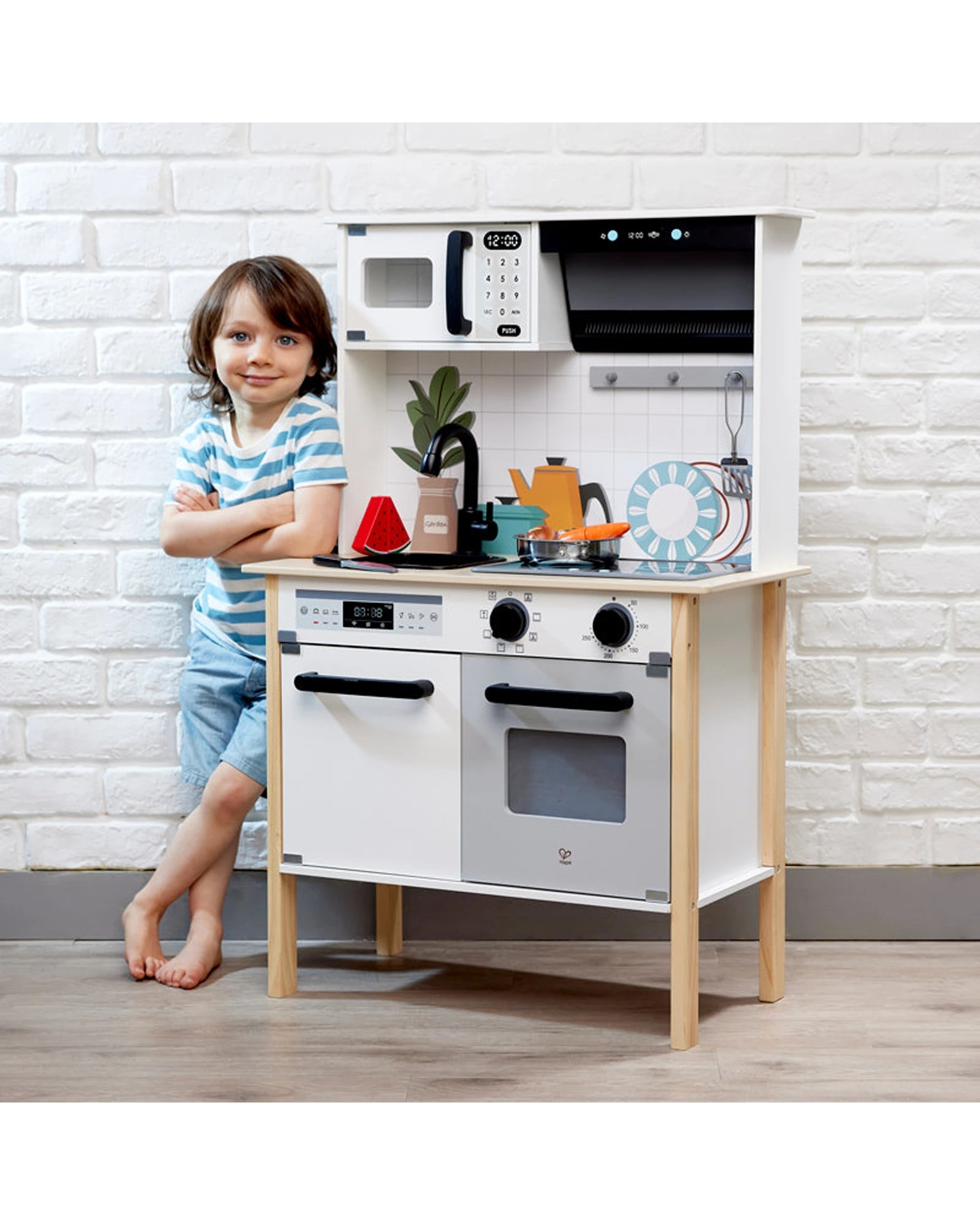 3 Hape Kids Modern Smart Kitchen Interactive Playset With Sounds & Lights - Multi, 3 of 3