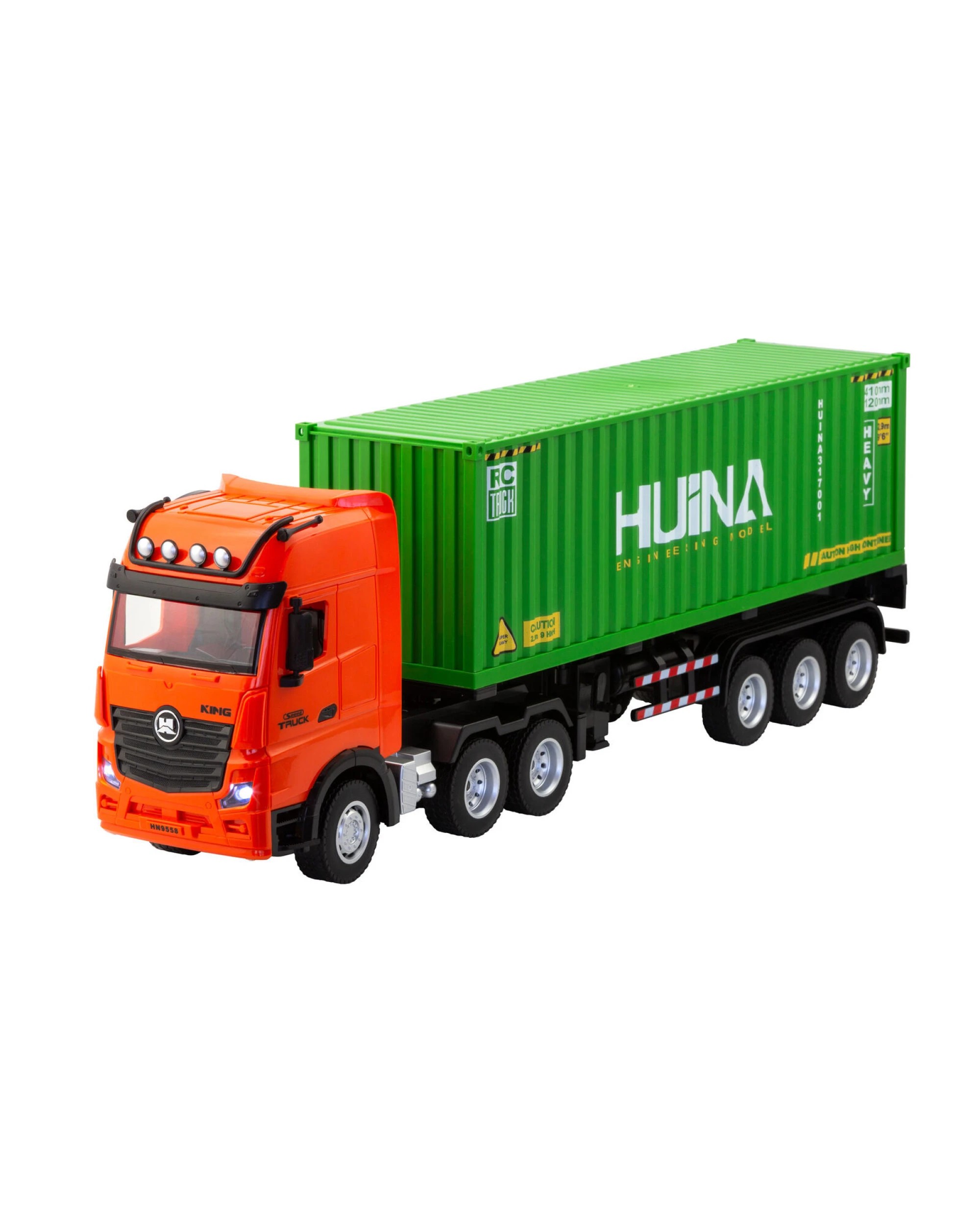 6 Gem Toys 1:18 Scale 9-Channel Alloy Remote Control Container Truck with Lights & Sound for Indoor Play, 6 of 9
