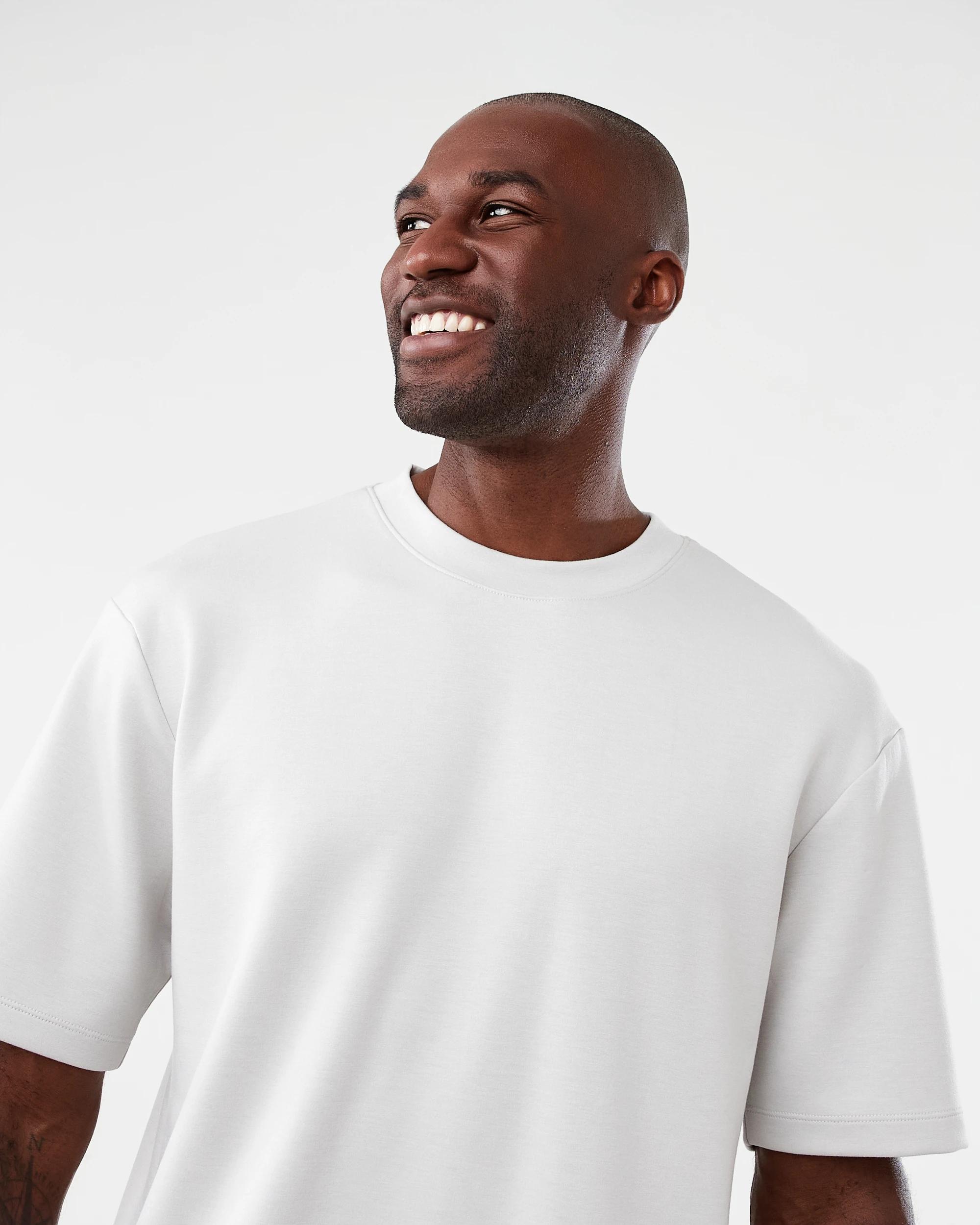 4 Active Mens Oversized Scuba T-shirt Lunar Grey, 4 of 6