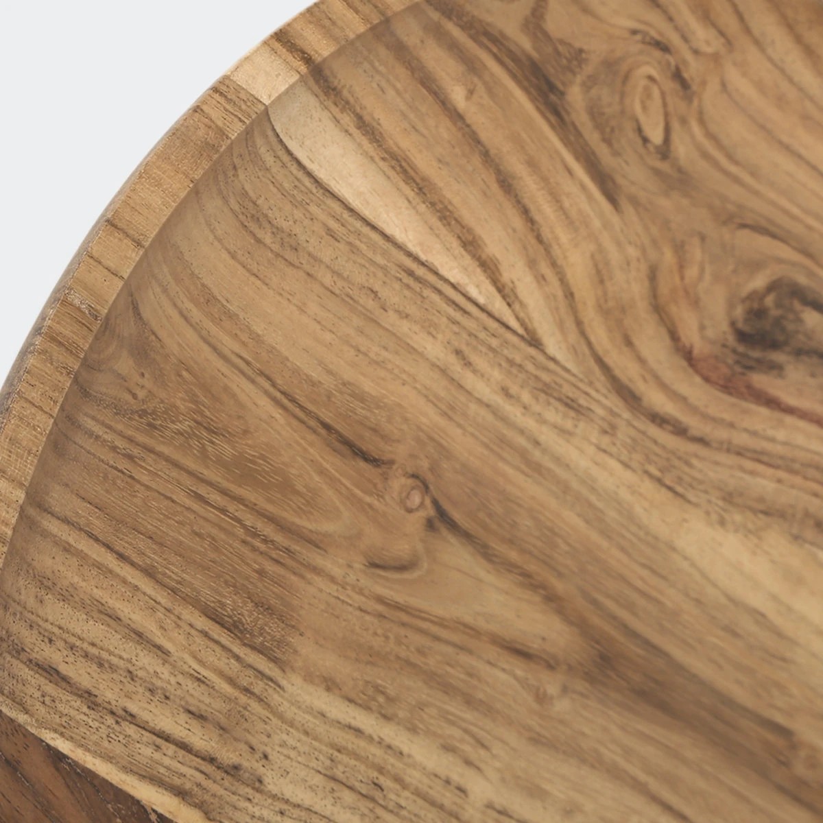 4 Large Acacia Round Serving Tray, 4 of 5