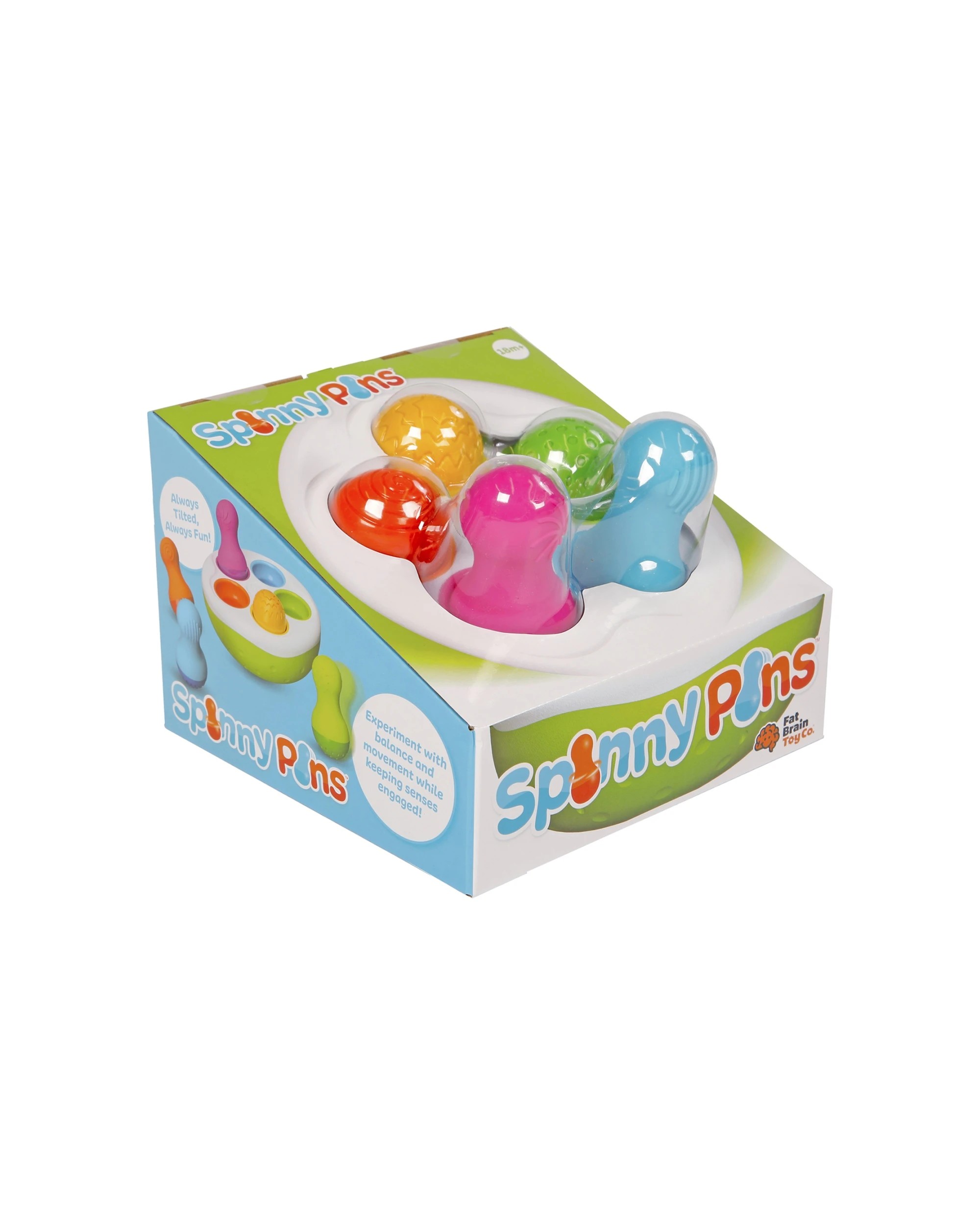 4 Fat Brain Toy Co SpinnyPins Sensory Toy Wobbly Bowl And Textured Pins - Multi, 4 of 8