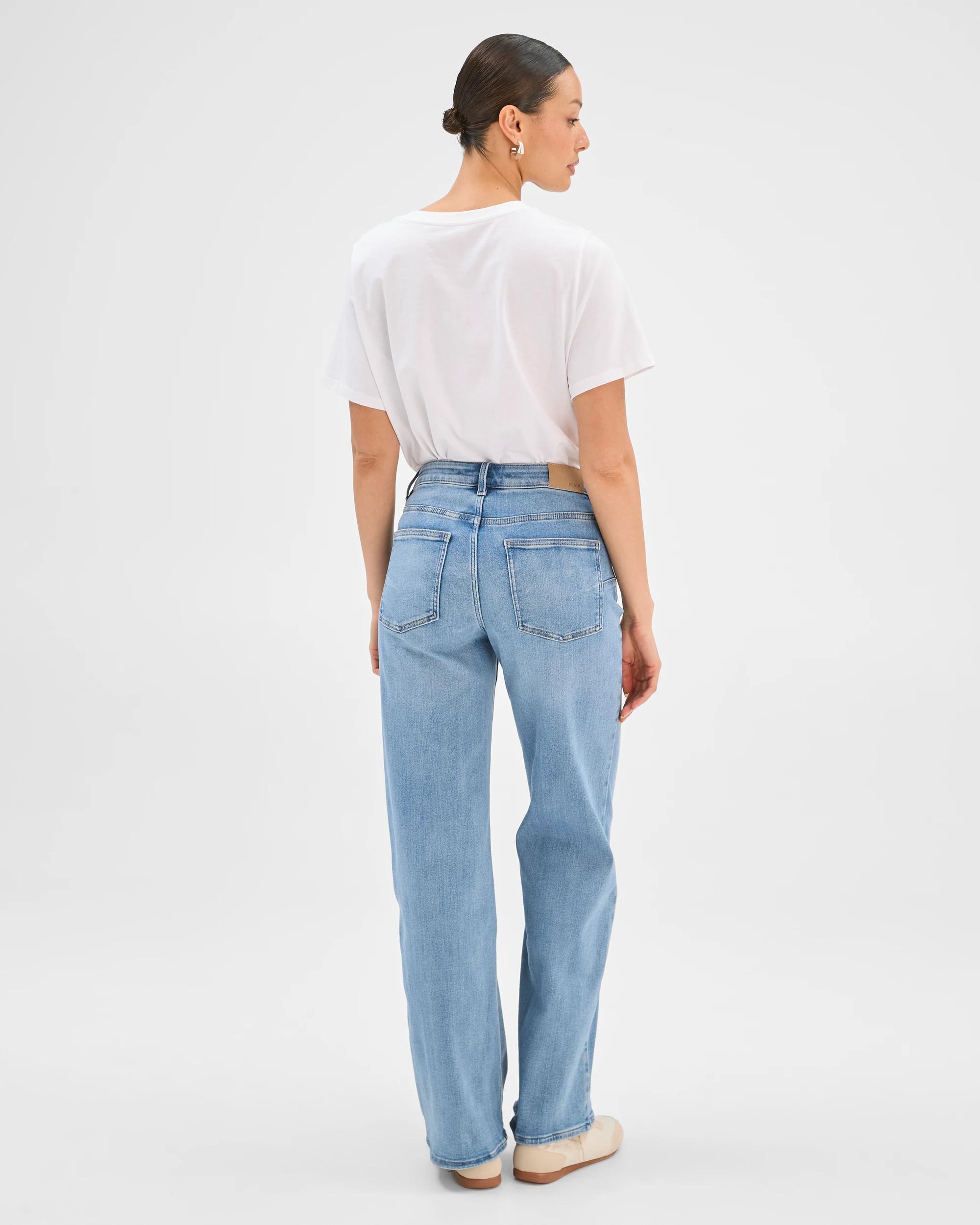 6 Target Denim Shape Your Body Wide Leg Denim Jeans MID WASH, 6 of 7