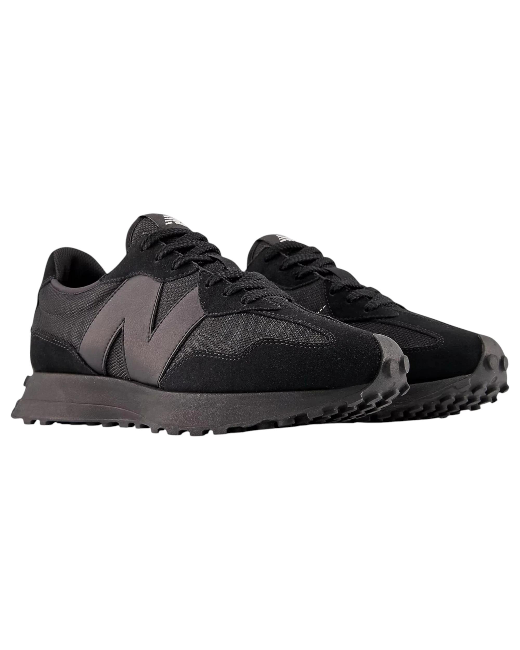 3 New Balance Mens 327 Black Athletic Shoes BLACK, 3 of 6