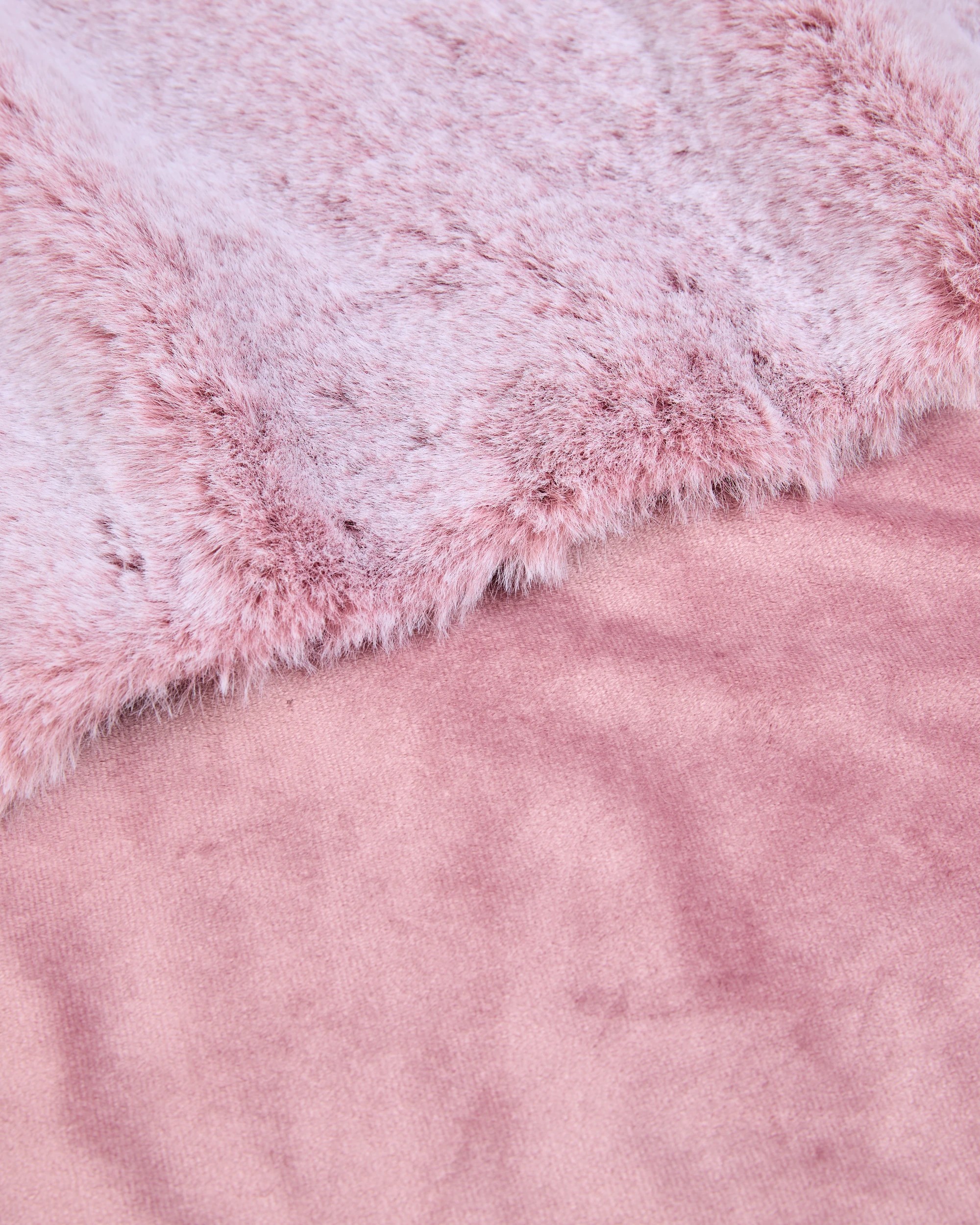 2 Target Leo Faux Fur Throw - Queen Bed - Pink, 2 of 3