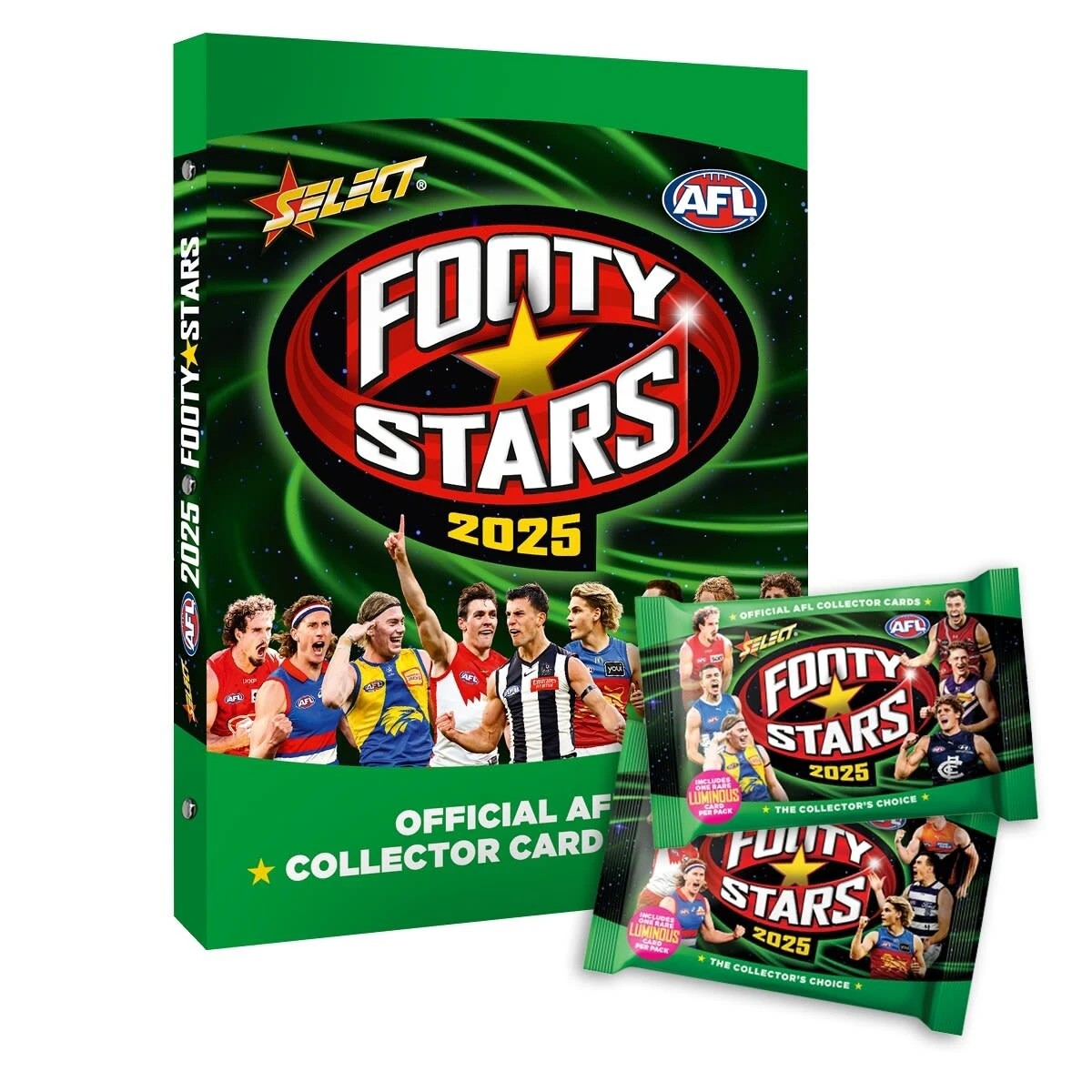 1 Official Select AFL Footy Stars 2025 Collector Card Album, 1 of 2