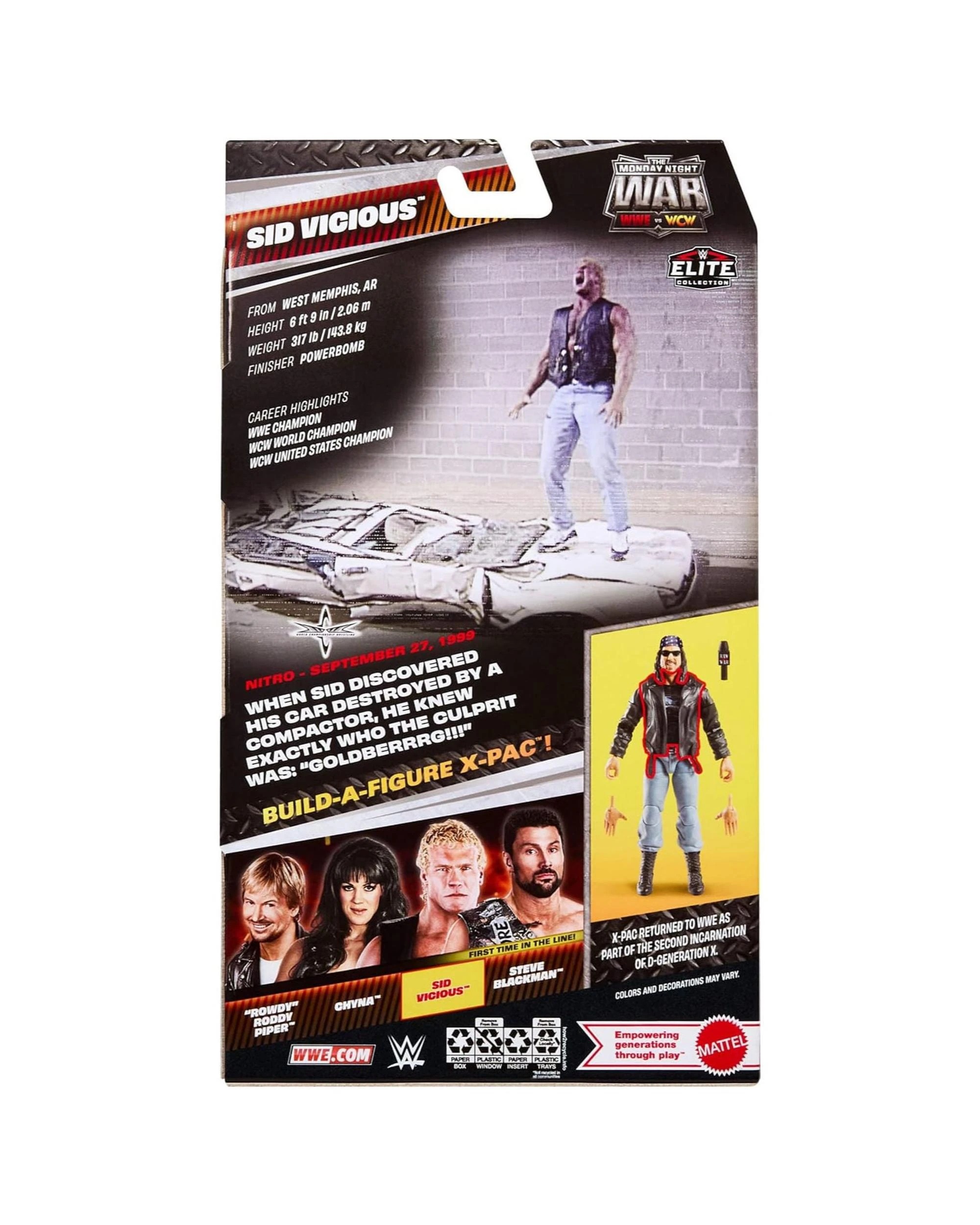 5 WWE Elite Collection The Monday Night War WWE vs WCW Sid Vicious Action Figure, 5 of 5