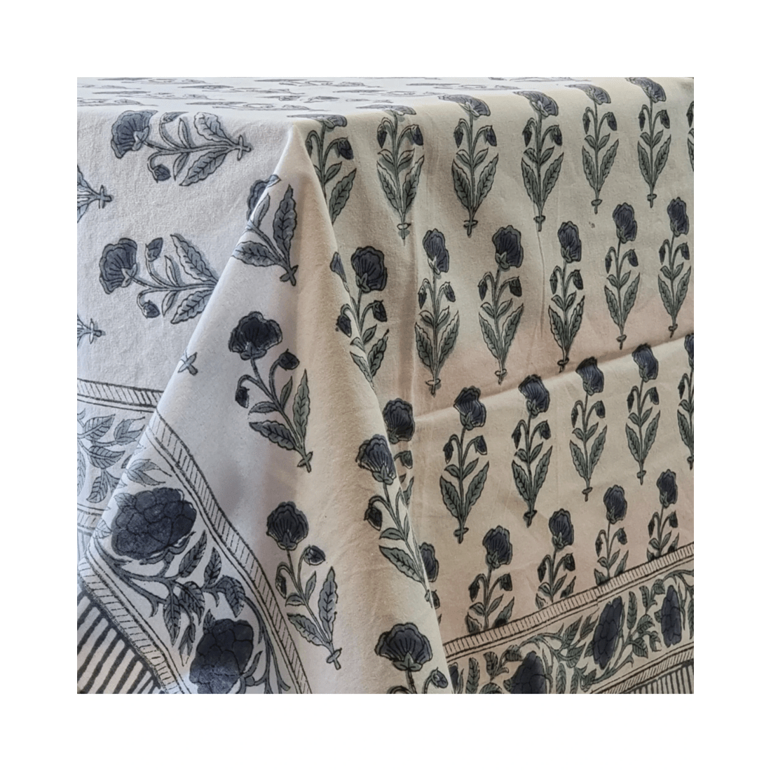 1 Kolka Rectangle Square Tablecloth Table Cover Flower Pattern Dining Table Cloth - Grey, 1 of 9