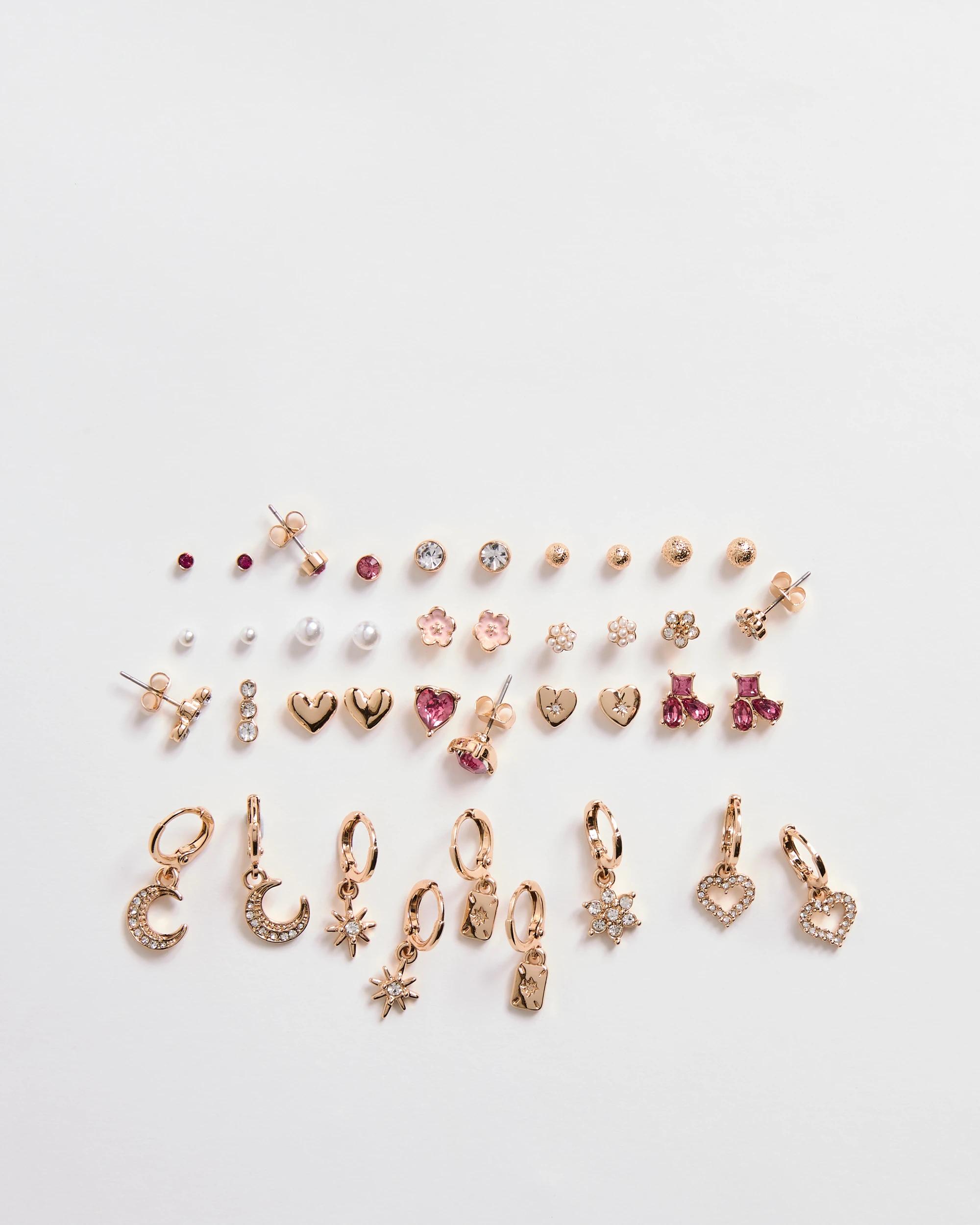 Target Woman 20 Pack Mini Huggie Stud Earrings - Kmart