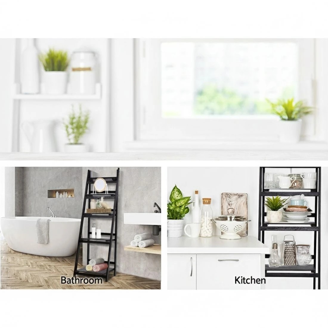 6 Artiss Bookshelf Corner Shelf 5 Tiers - Brown, 6 of 6