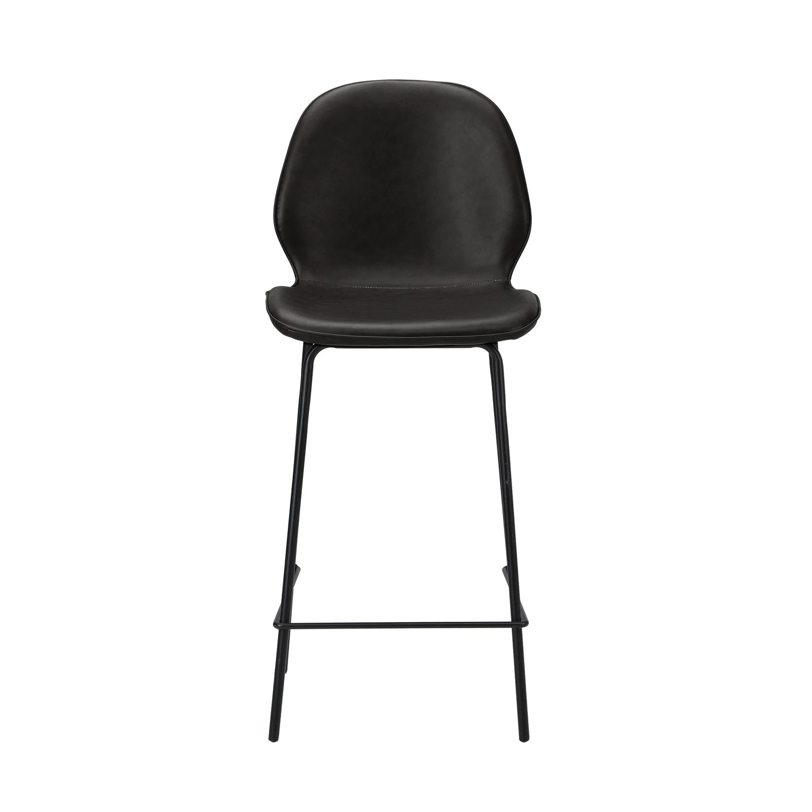 6 Oikiture 2PCS Bar Stools Kitchen Counter Chair Metal - Black, 6 of 9
