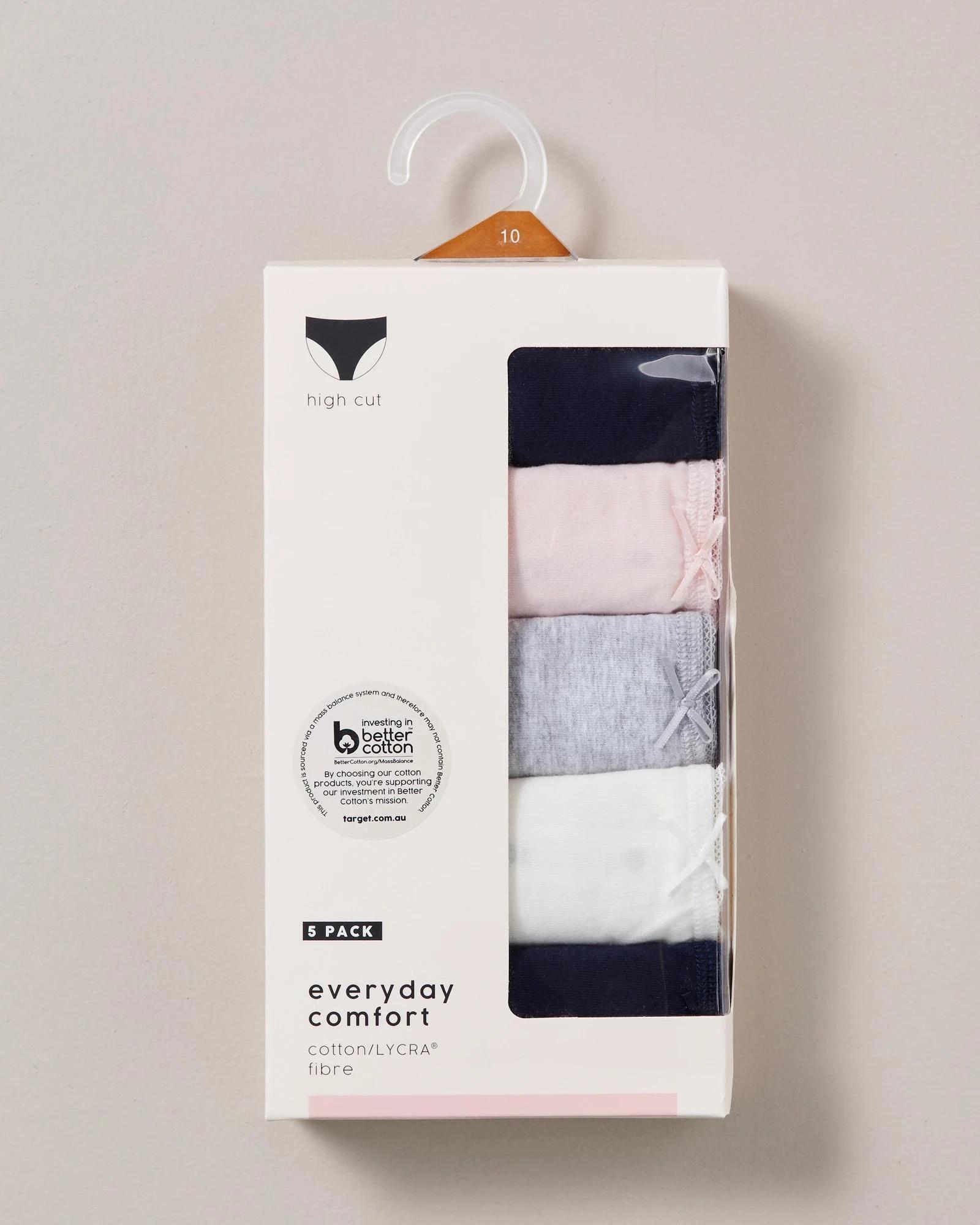 4 Target Women's Cotton/Elastane High Cut Briefs 5 Pack MULTI, 4 of 10