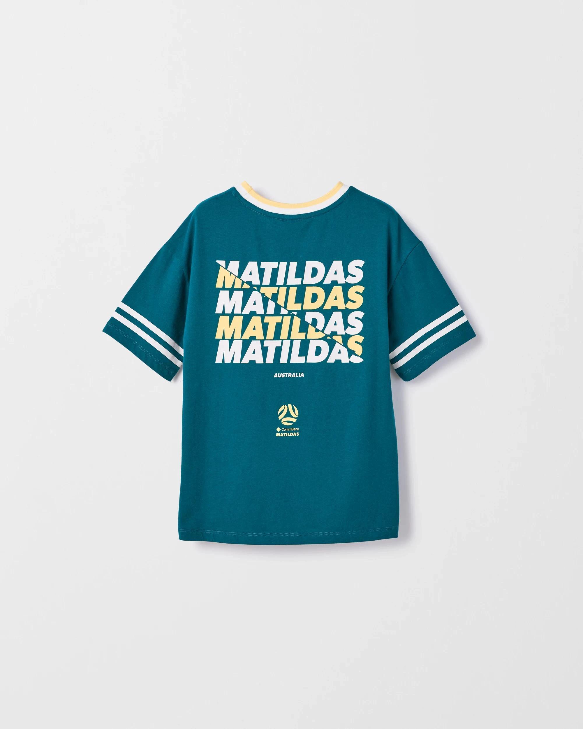 3 Matildas Australian Cotton Print T-Shirt GREEN, 3 of 3