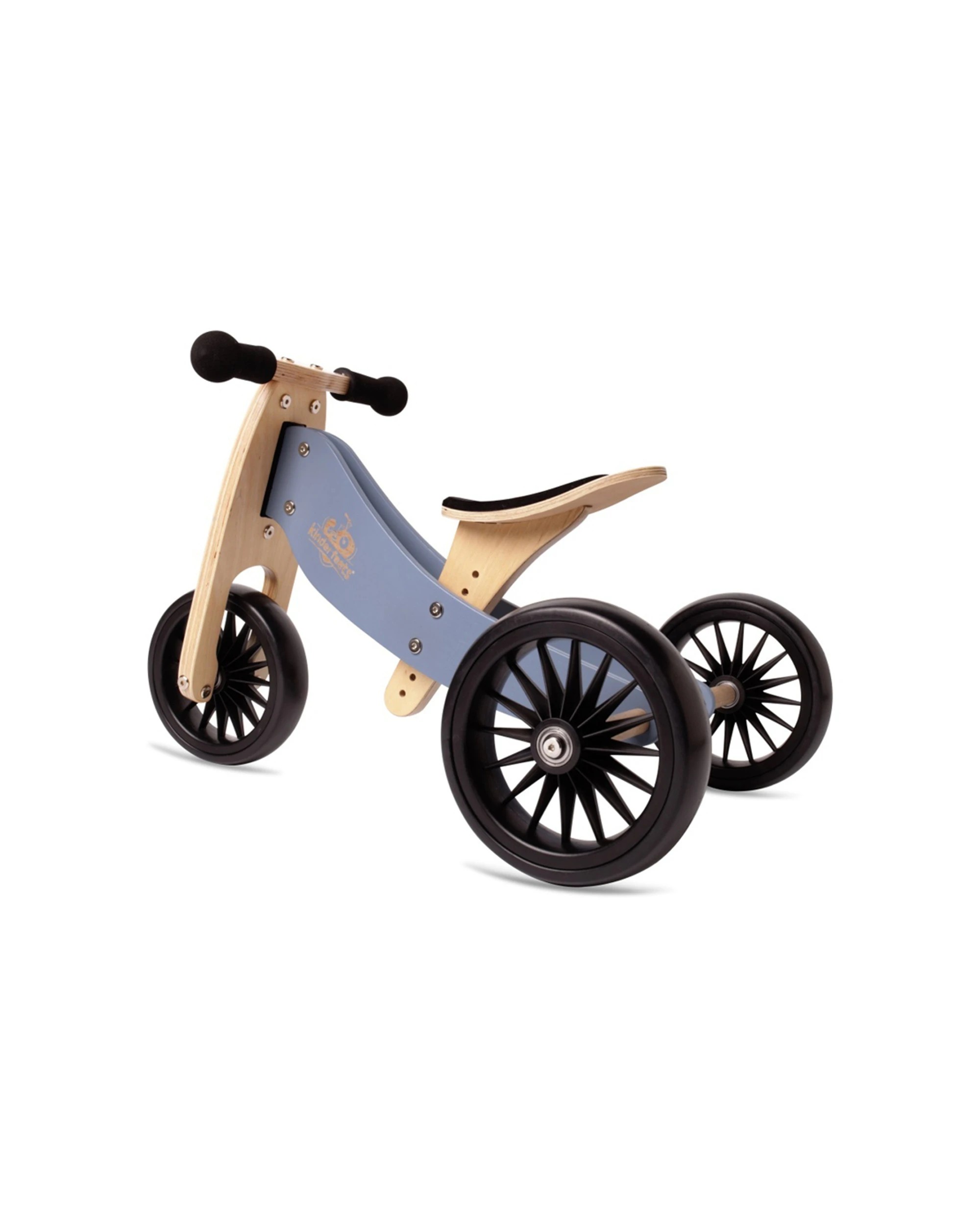 1 Kinderfeets 72cm Wood Tiny Tot Plus Bike Trike Kids Ride-on Toy Slate Blue 18m Plus - Blue, 1 of 6