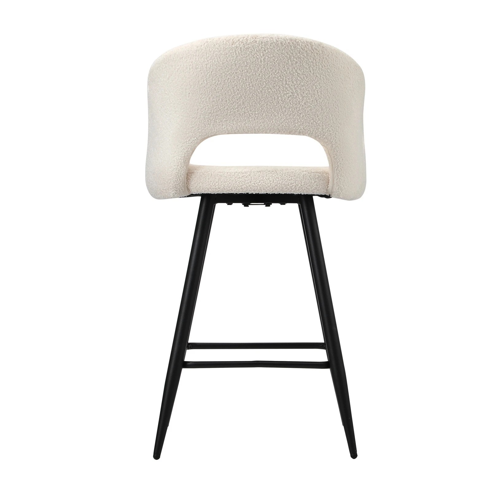 5 Oikiture 4x Bar Stools Kitchen Dining Chair Padded Chair Boucle Sura
 - White, 5 of 9