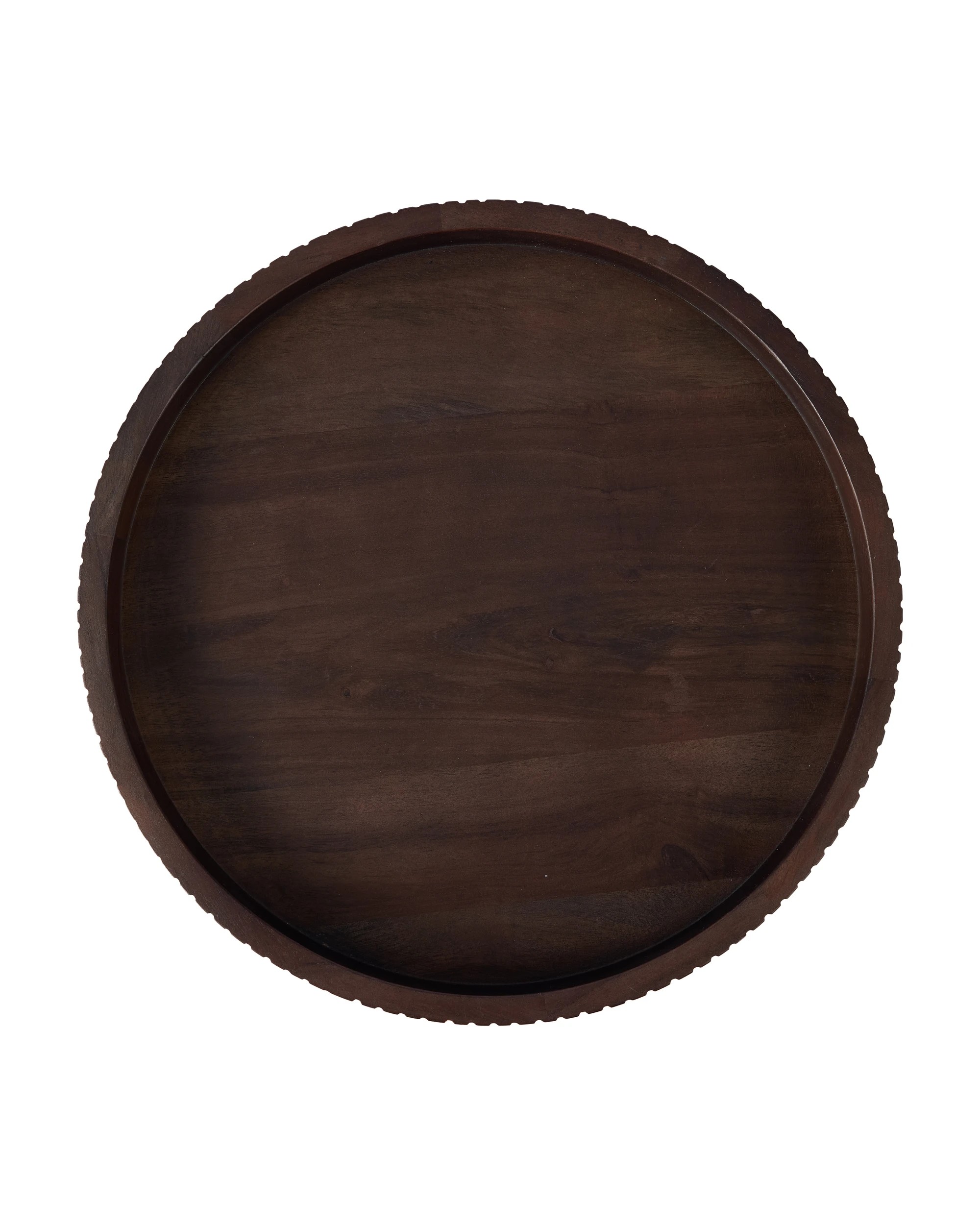 3 Round Walnut Decor Tray, 3 of 6