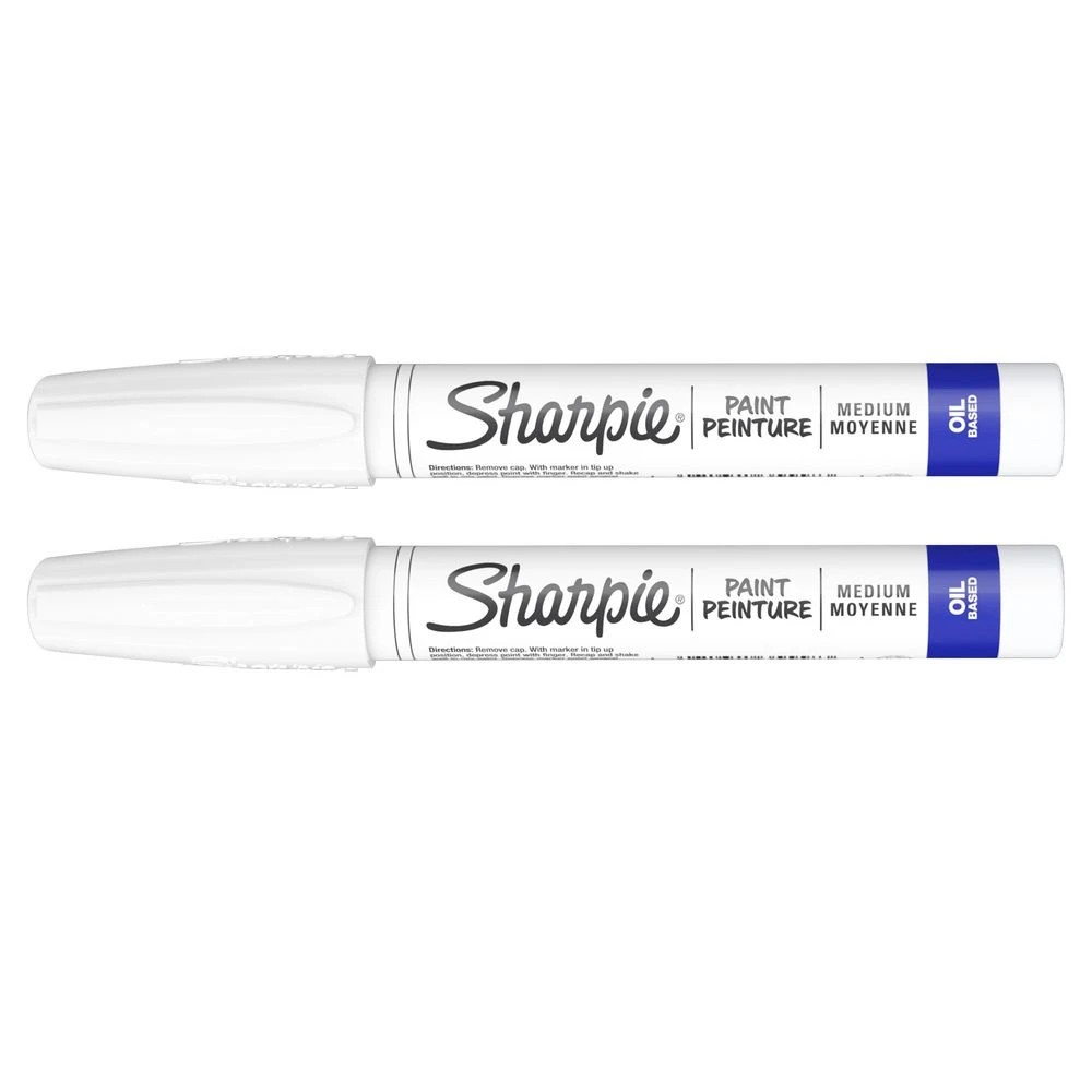 2 Sharpie Oil-Based Bullet Paint Markers White 2 Pack, 2 of 5