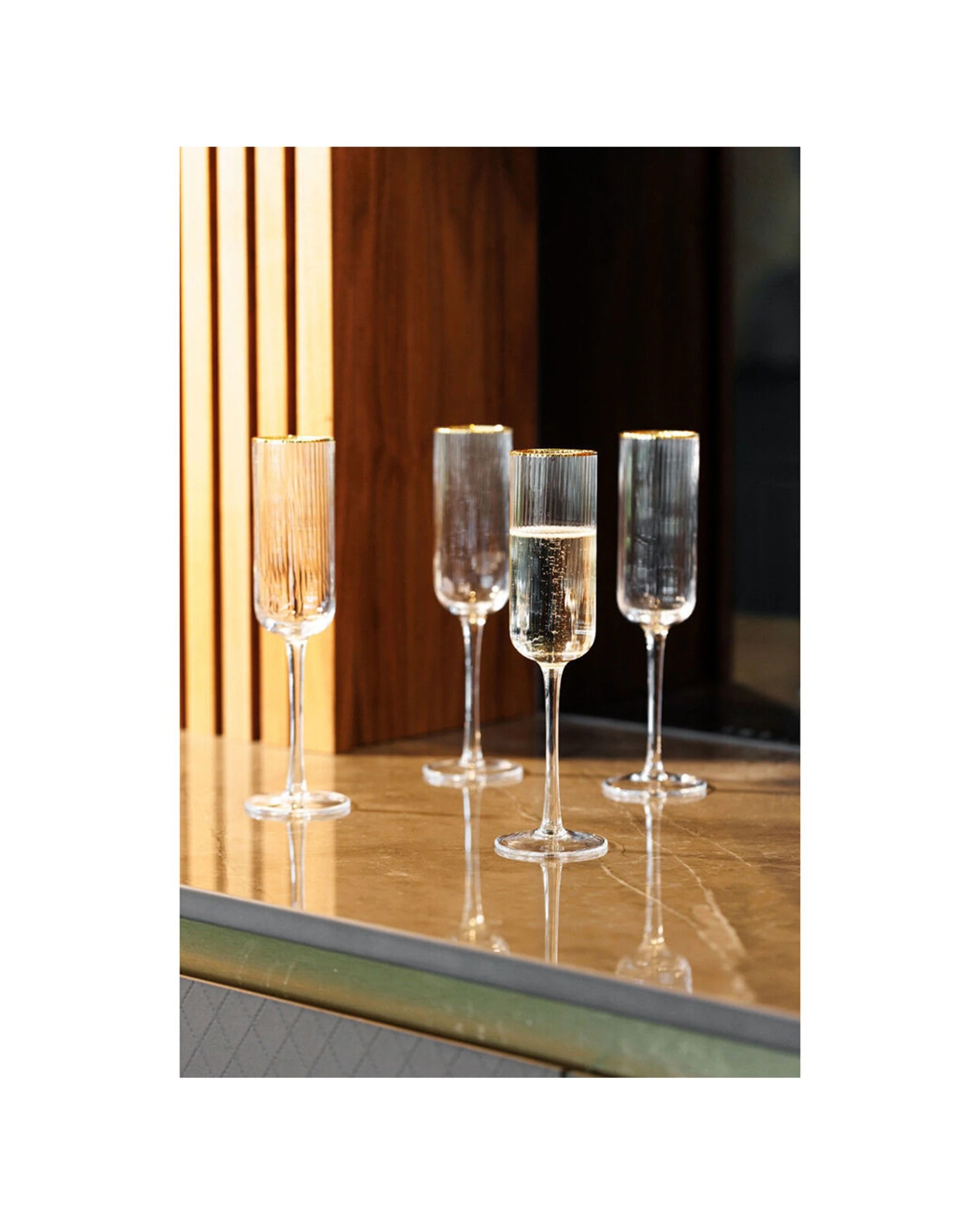 2 Mikasa 4pc Sorrento Crystal Flute Glass Set 200ml - Clear, 2 of 6