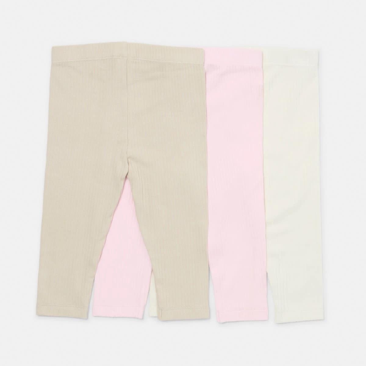 2 3 Pack Rib Leggings Pink 3pk, 2 of 9