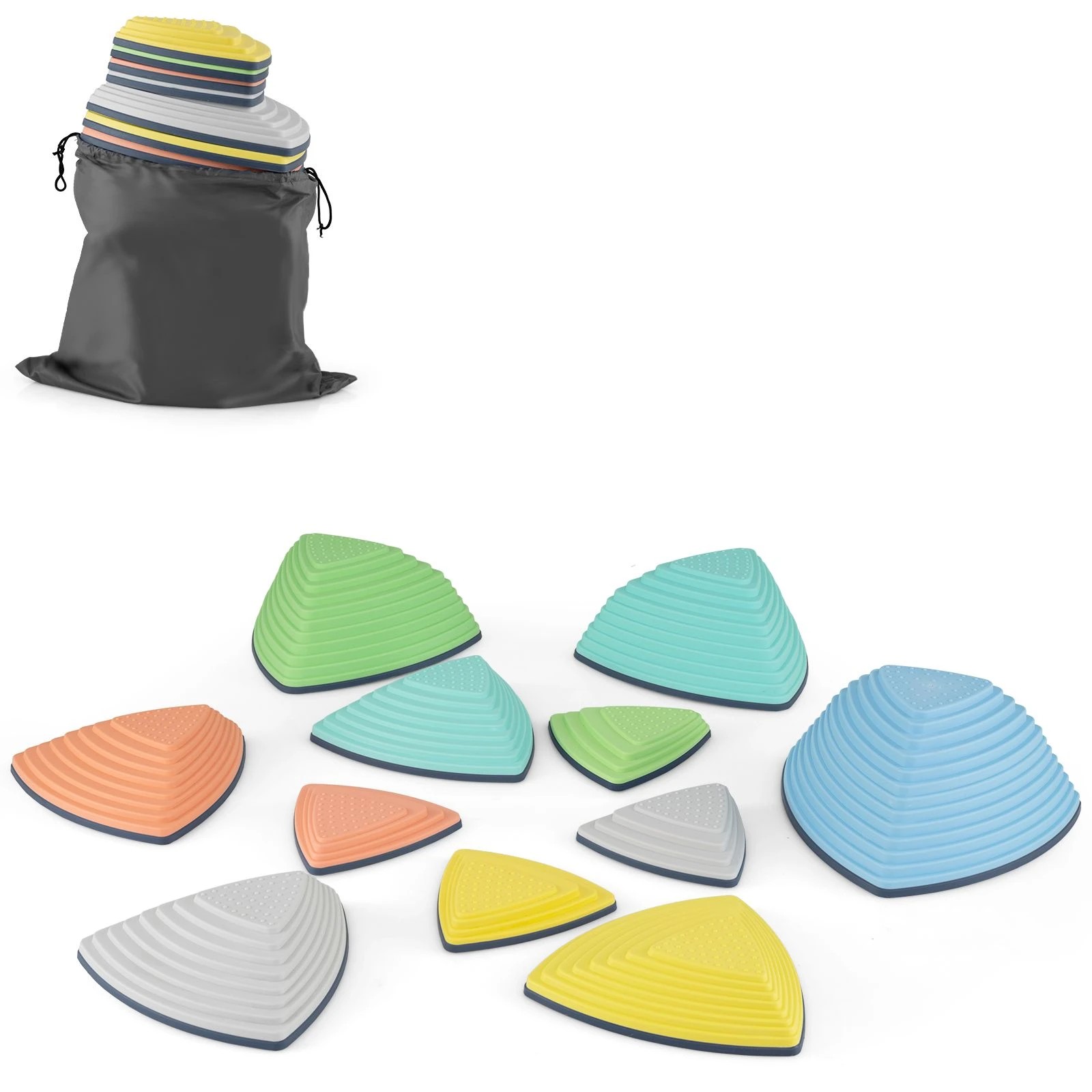 1 Costway 11PCS Stepping Stones Set Non-Slip Balance Stone, 1 of 1