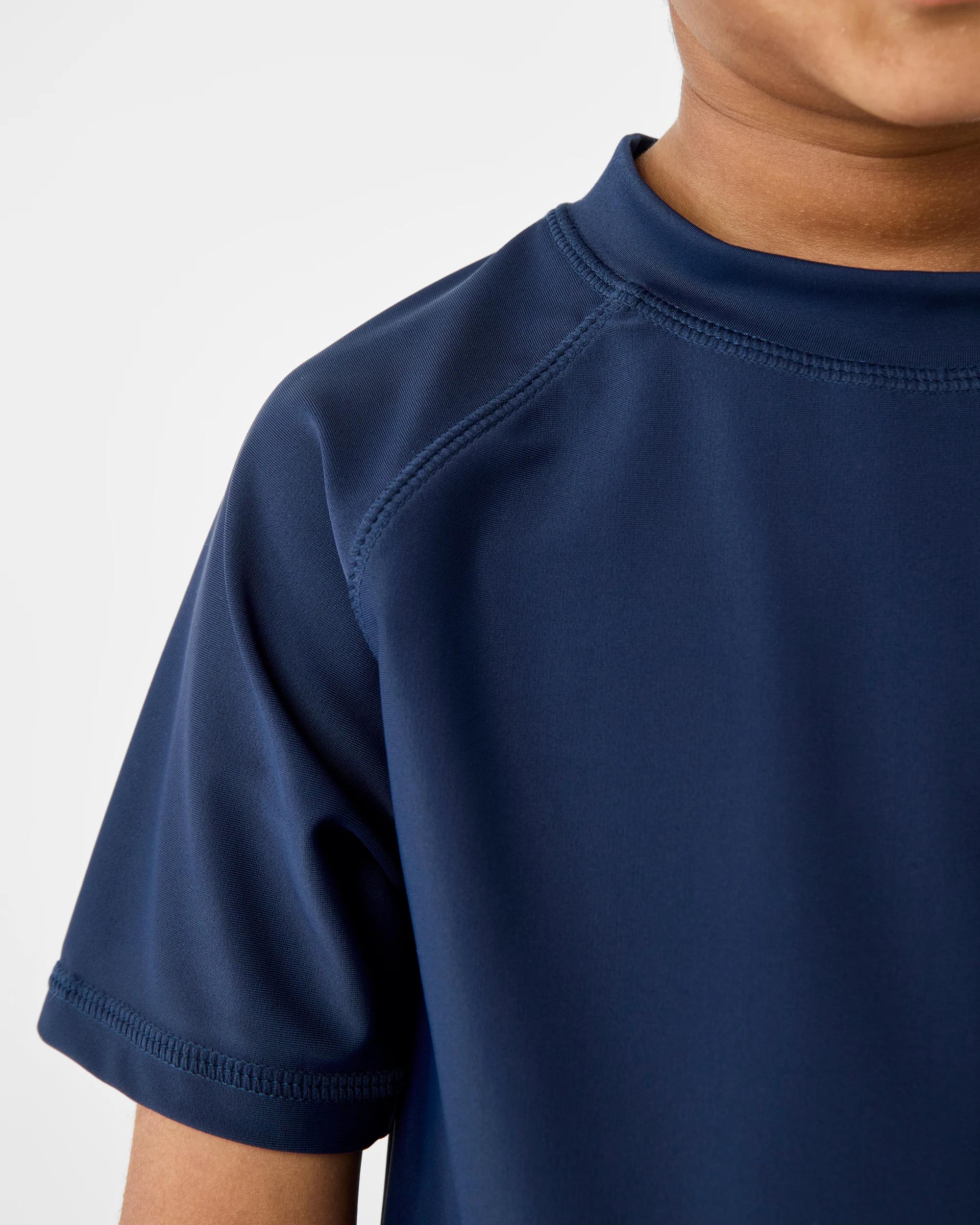4 Short Sleeve Rash Vest Dress Navy, 4 of 6