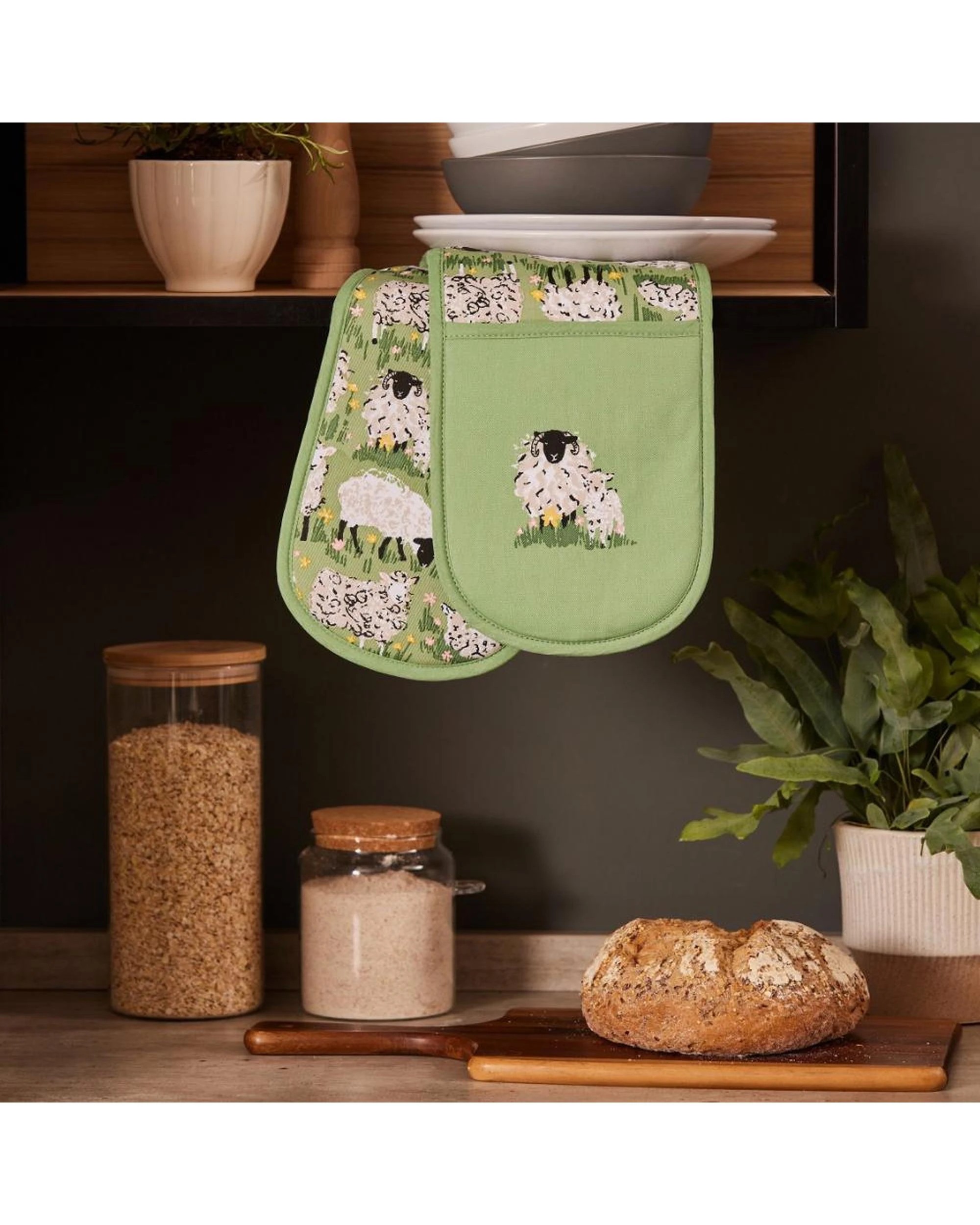 2 Ulster Weavers Double Oven Glove Woolly Sheep  88 x 18cm, 2 of 2