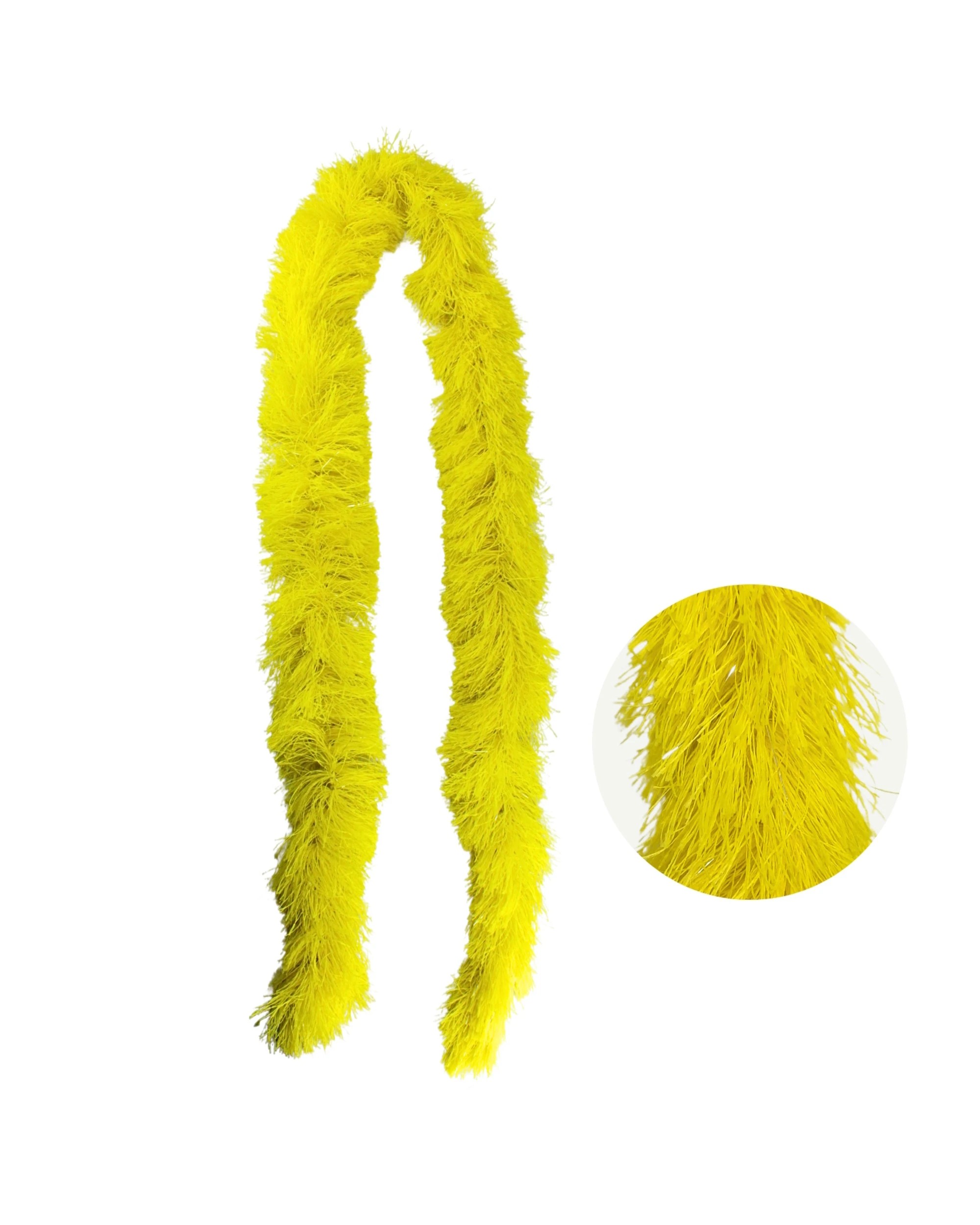 1 Party Planet Sunshine and Tinsel Fringe Boa - Yellow, 1 of 1