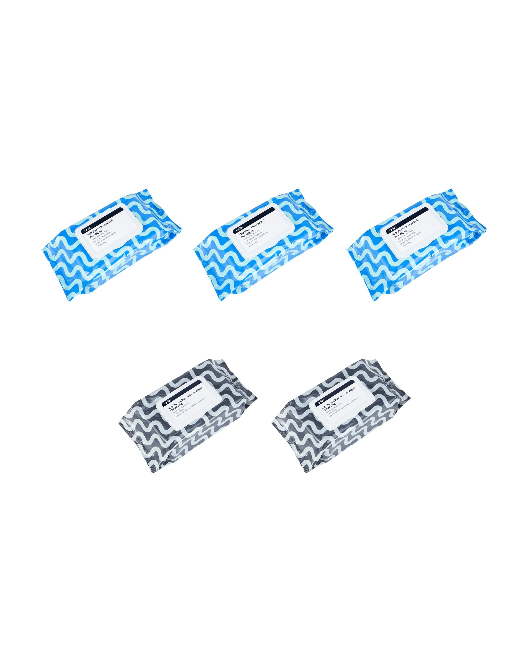 2 500 Pack Charcoal and No-Scent Pet Wipes Value Pack, 2 of 5