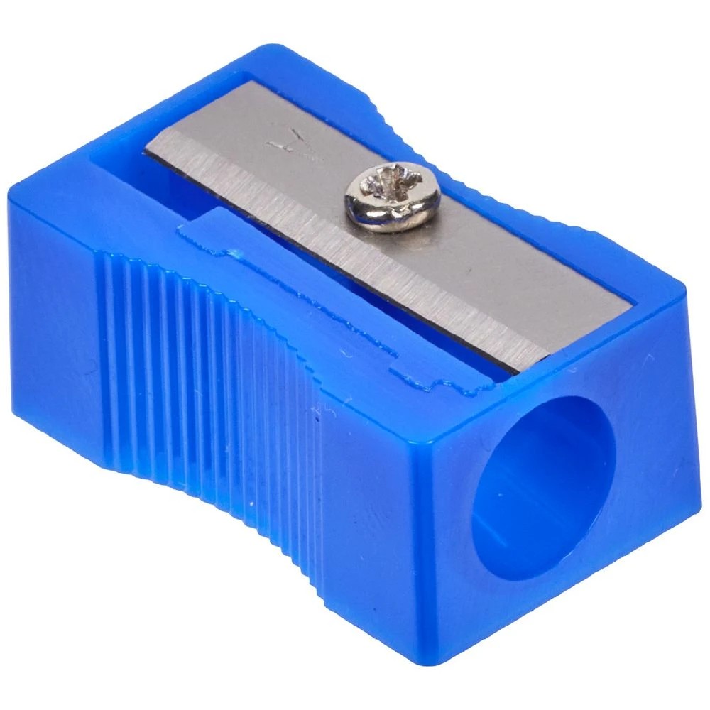 1 Studymate Recycled Plastic Wedge 1 Hole Sharpener Blue, 1 of 2